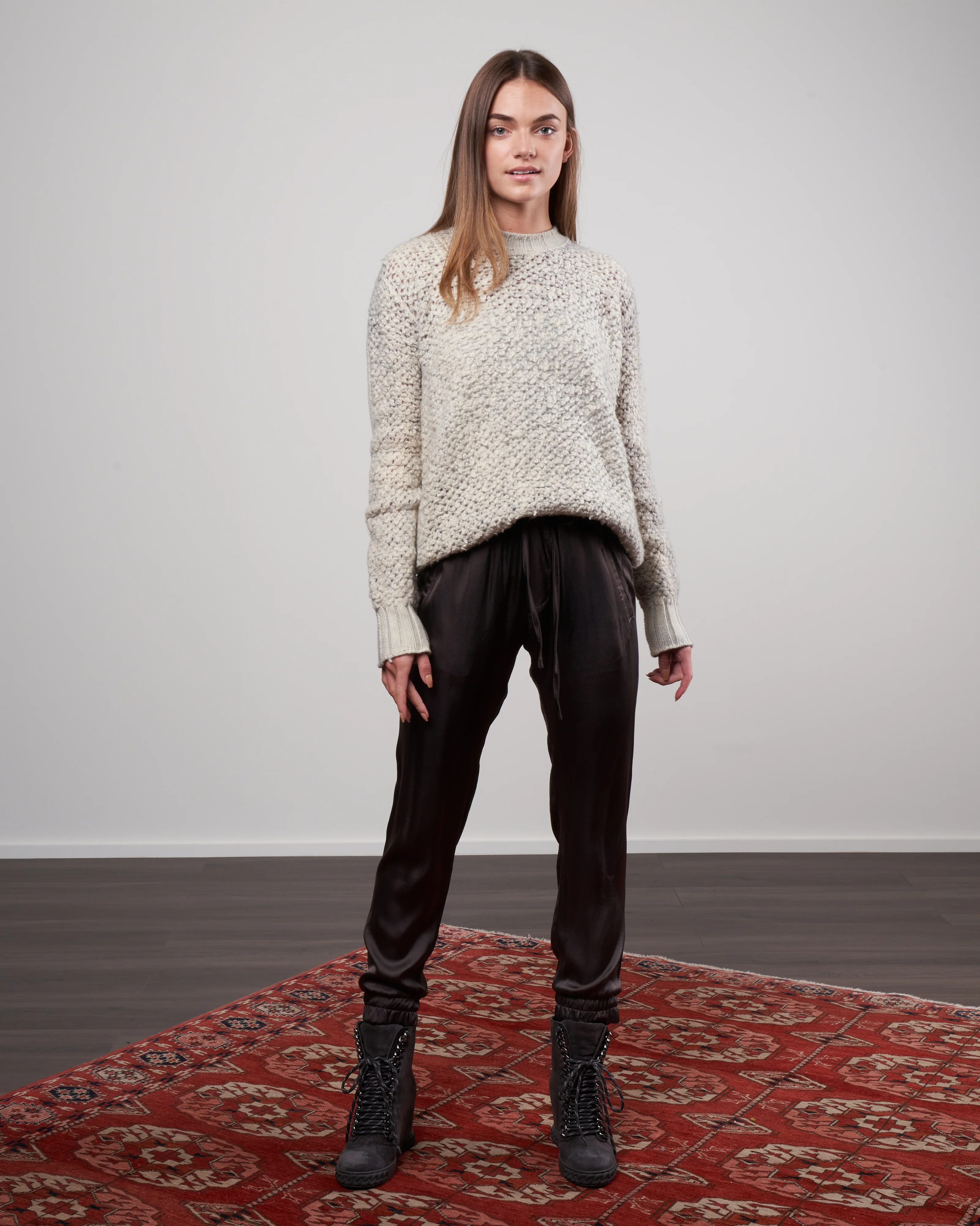 hand painted silk jogger pants - carruba - Image 2