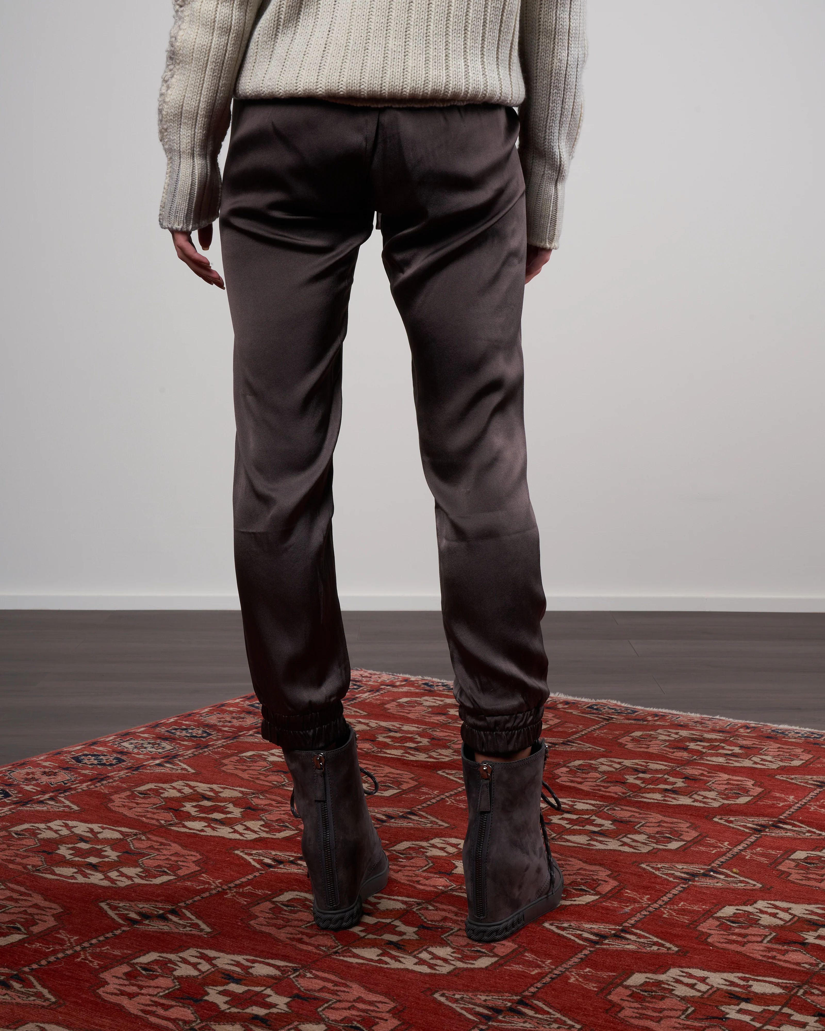 hand painted silk jogger pants - carruba - Image 4