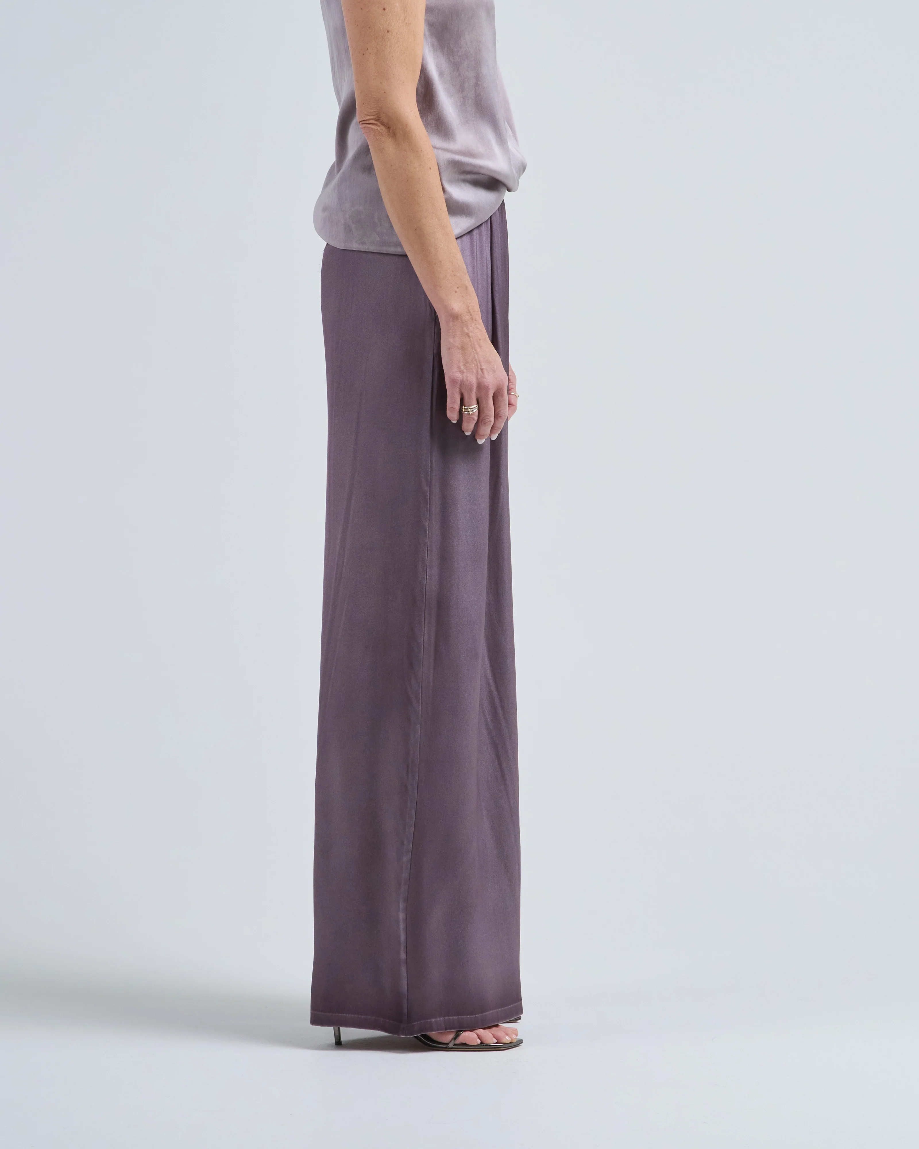 hand painted silk palazzo pants - Image 3