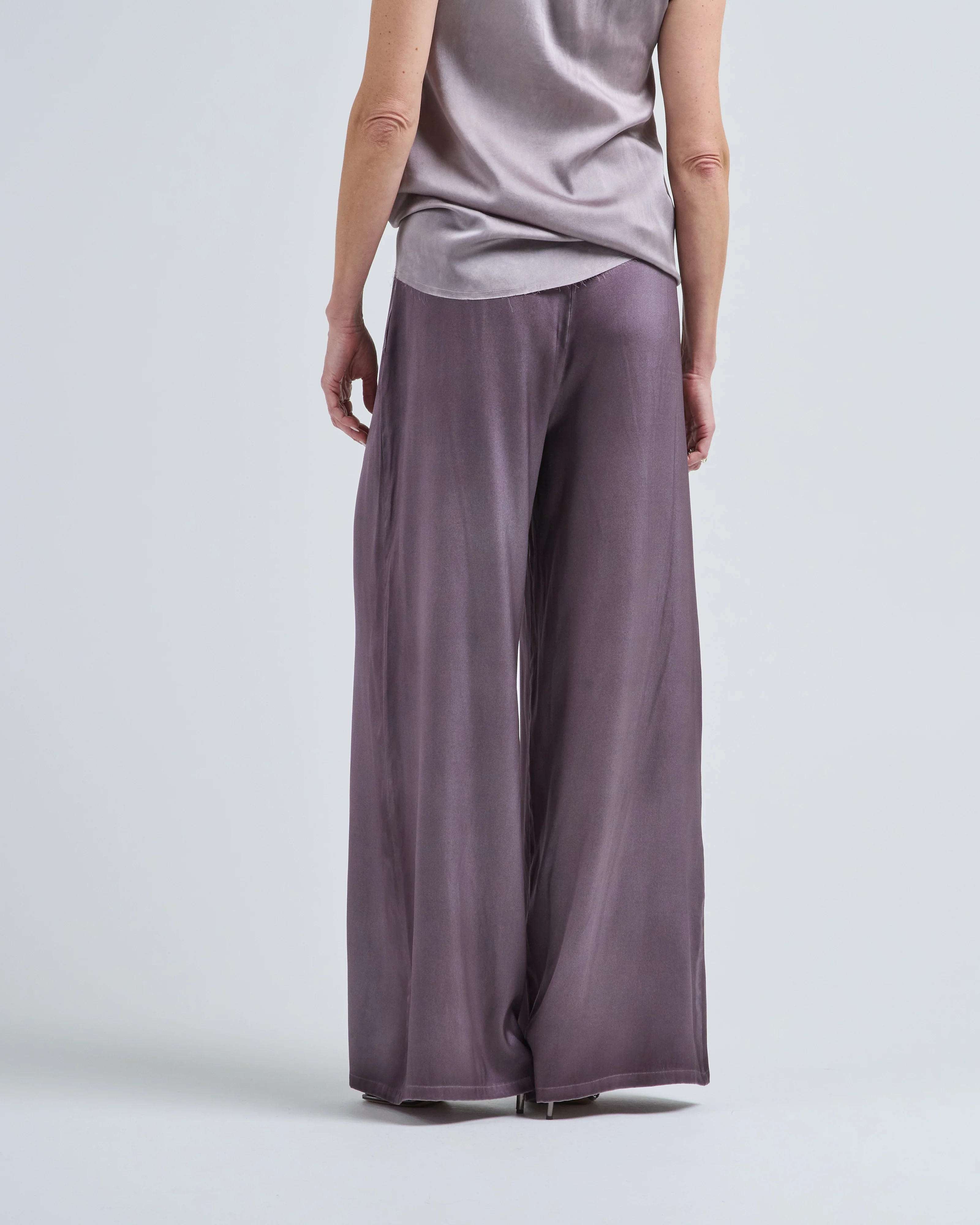 hand painted silk palazzo pants - Image 4
