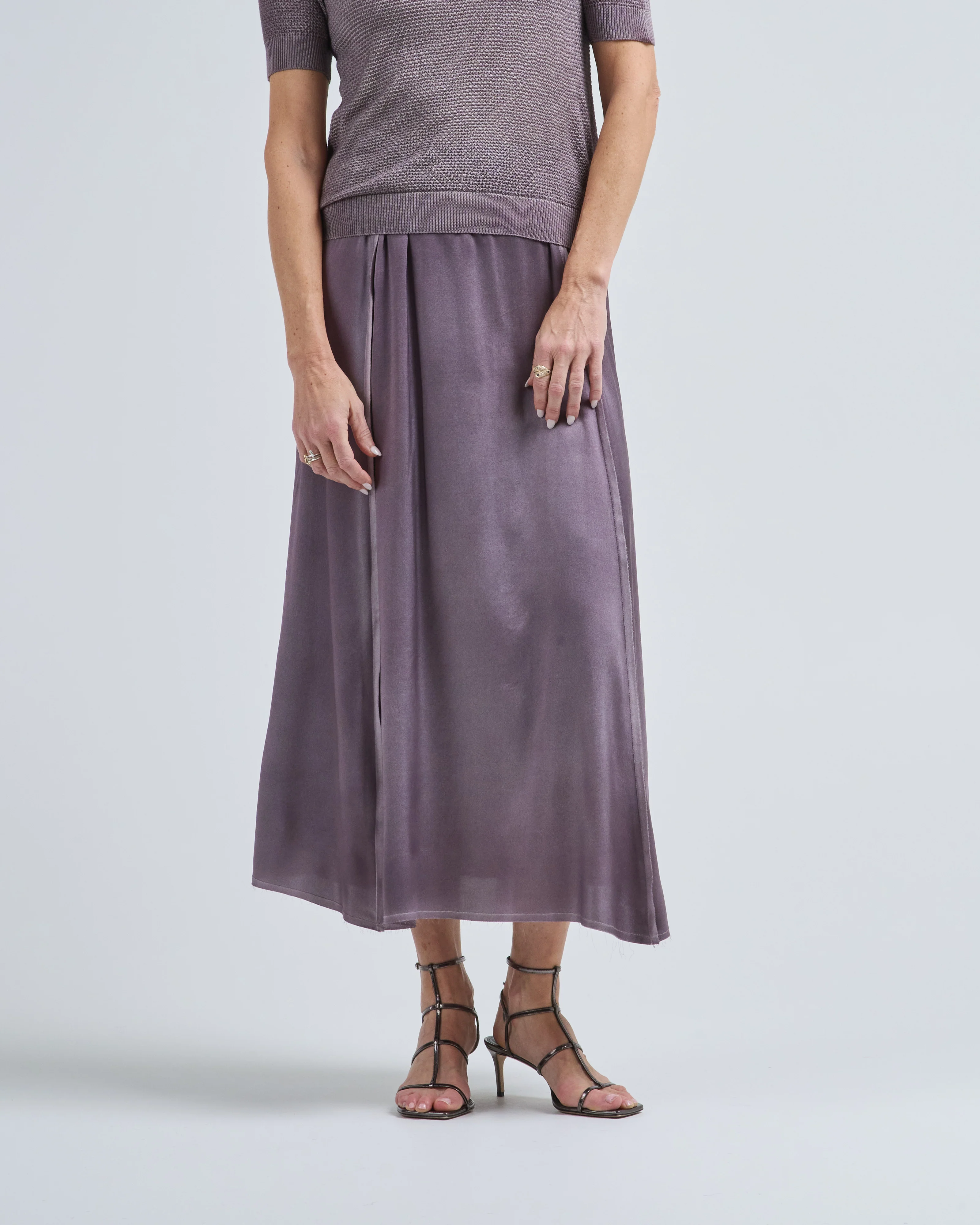 hand painted stretch silk skirt - Image 3