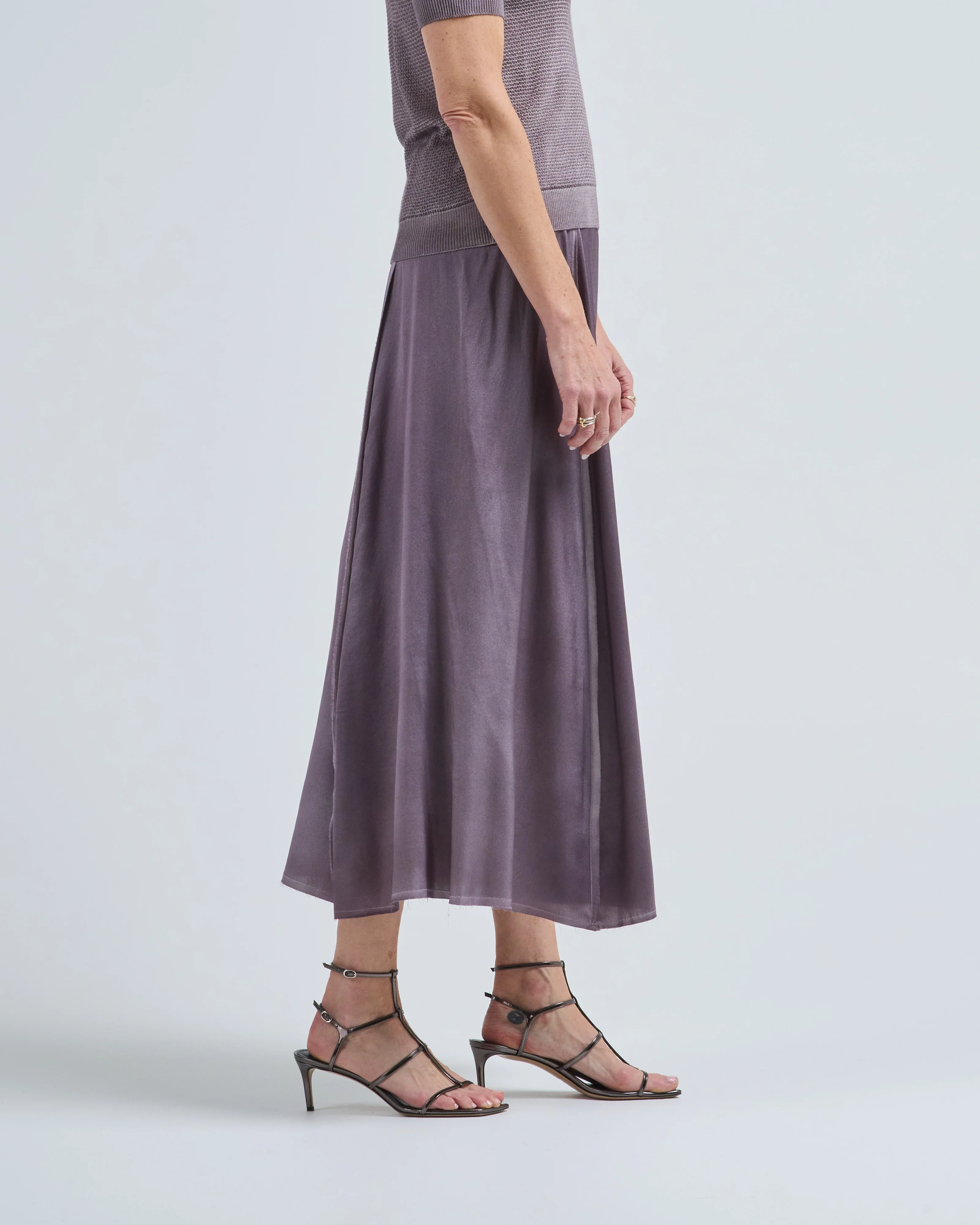 hand painted stretch silk skirt - Image 4