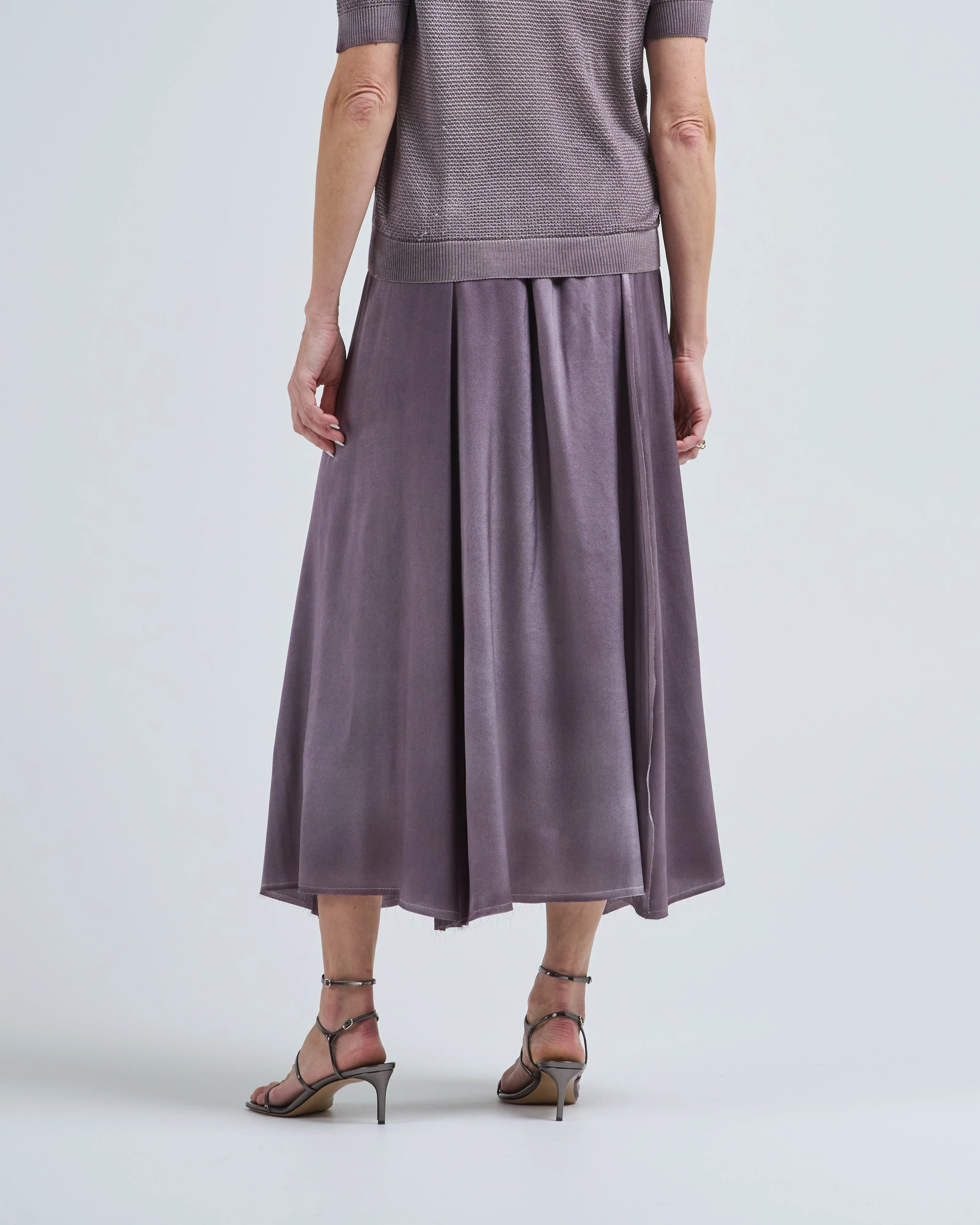 hand painted stretch silk skirt - Image 5