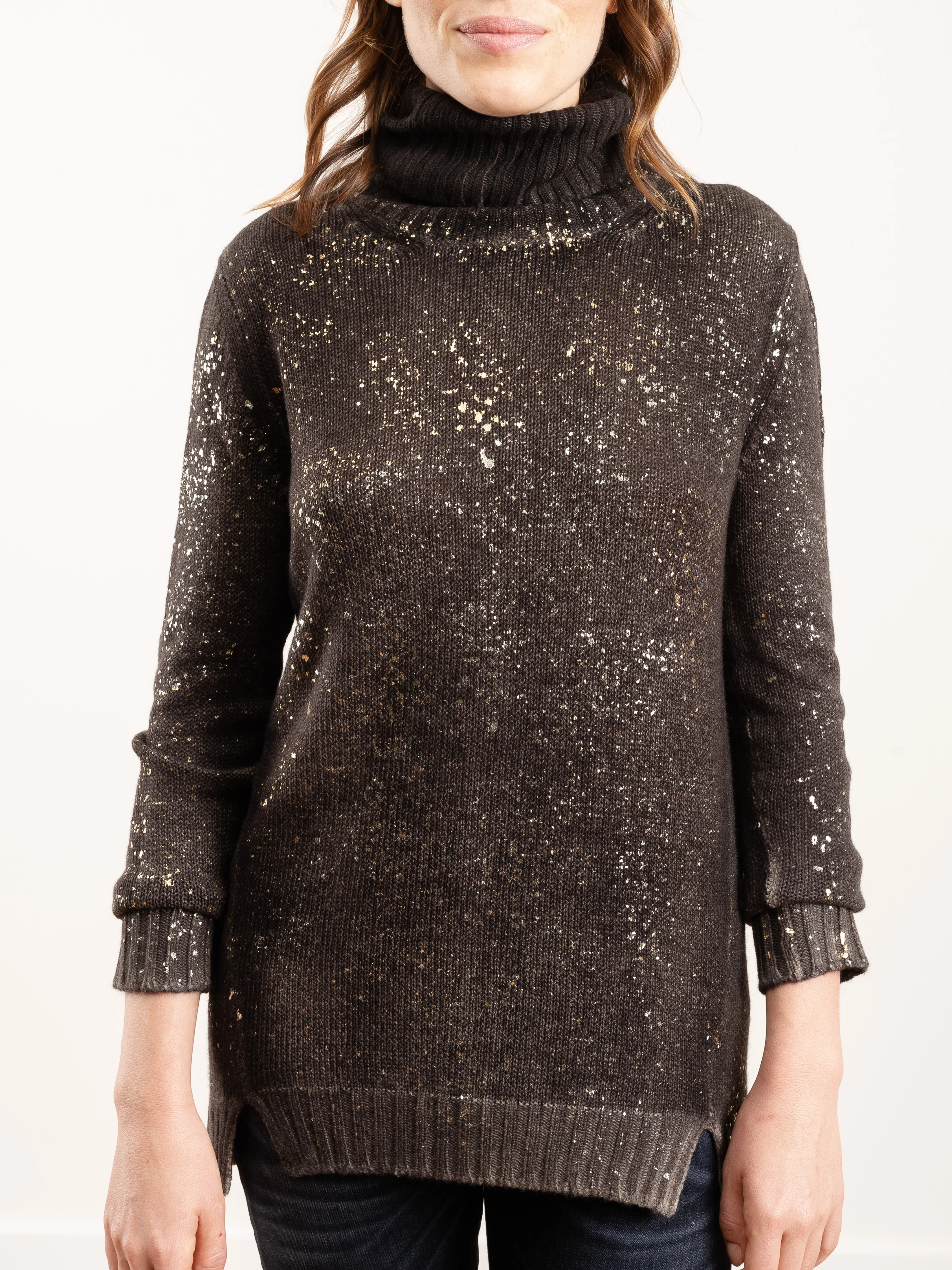 high neck laminated pullover - Image 4
