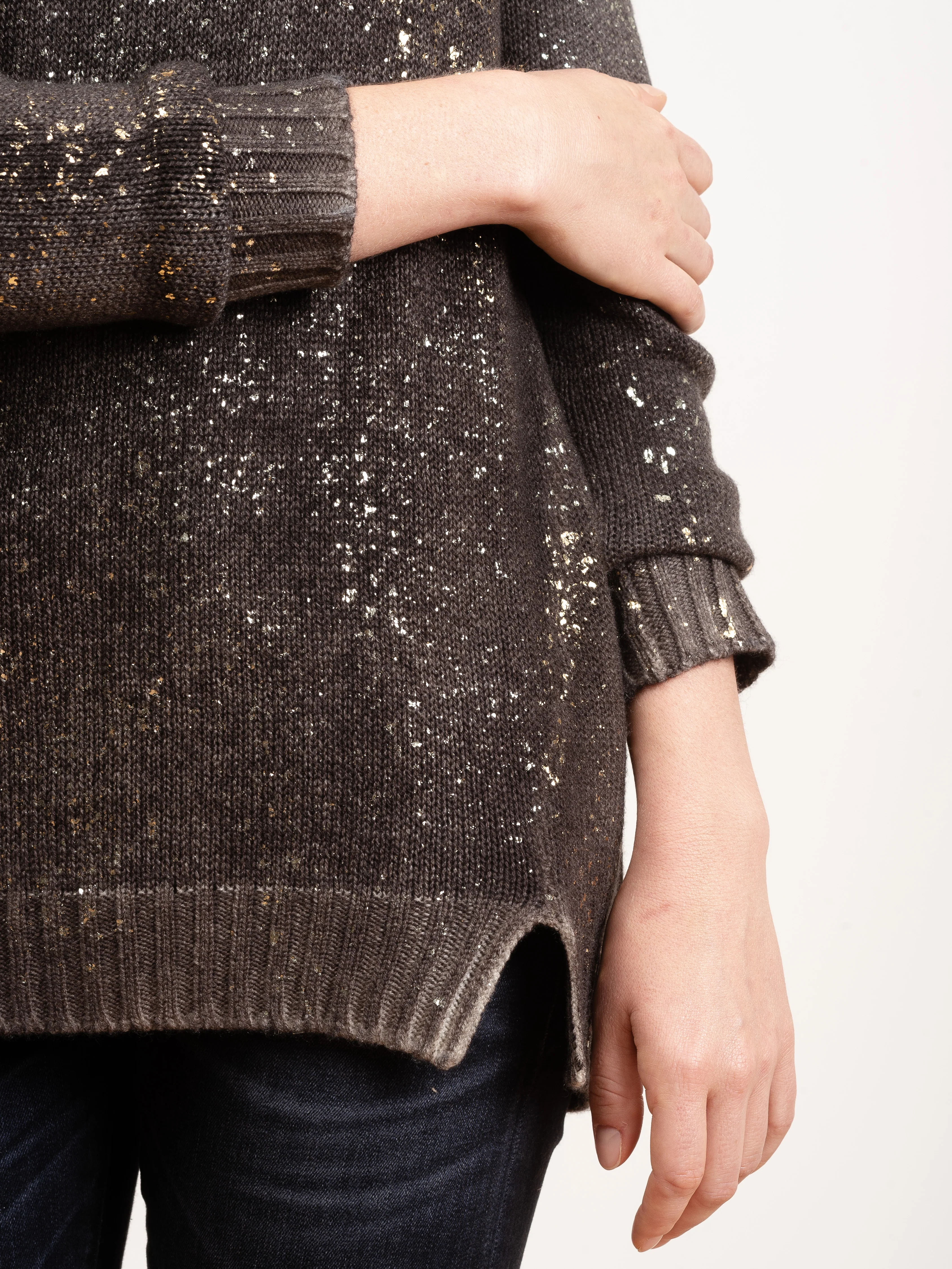 high neck laminated pullover - Image 7