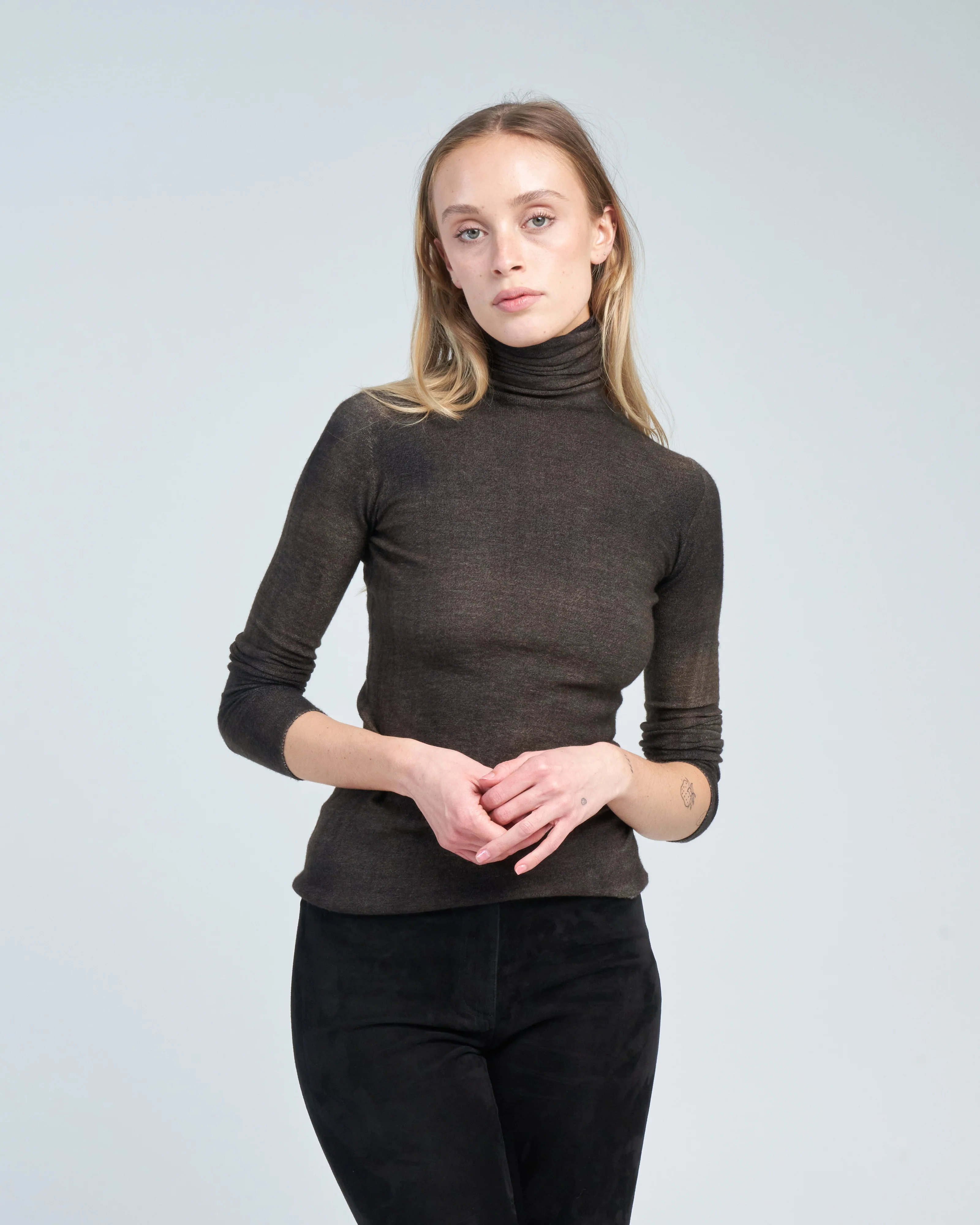 high neck reversible stretch pullover - Image 2