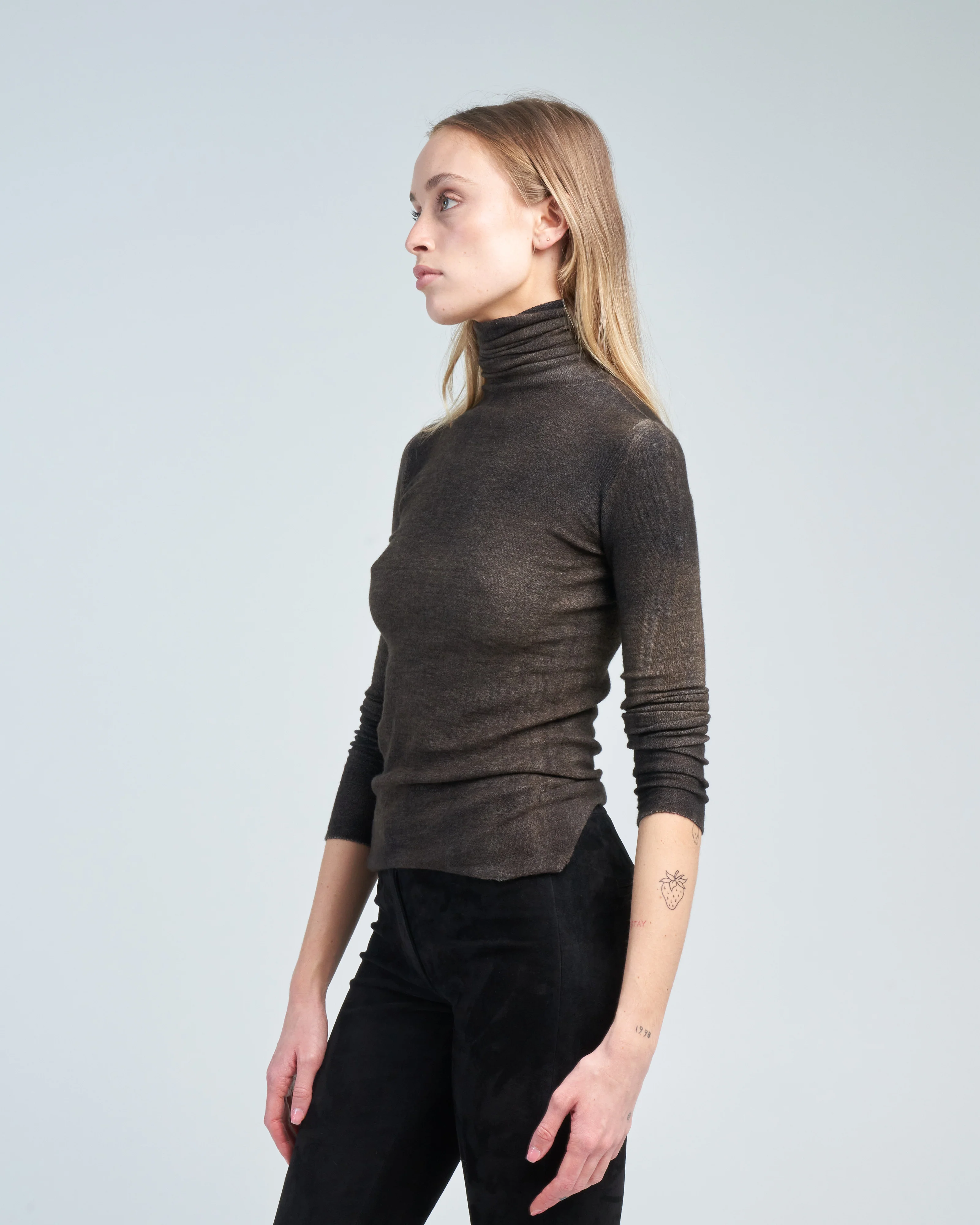 high neck reversible stretch pullover - Image 3