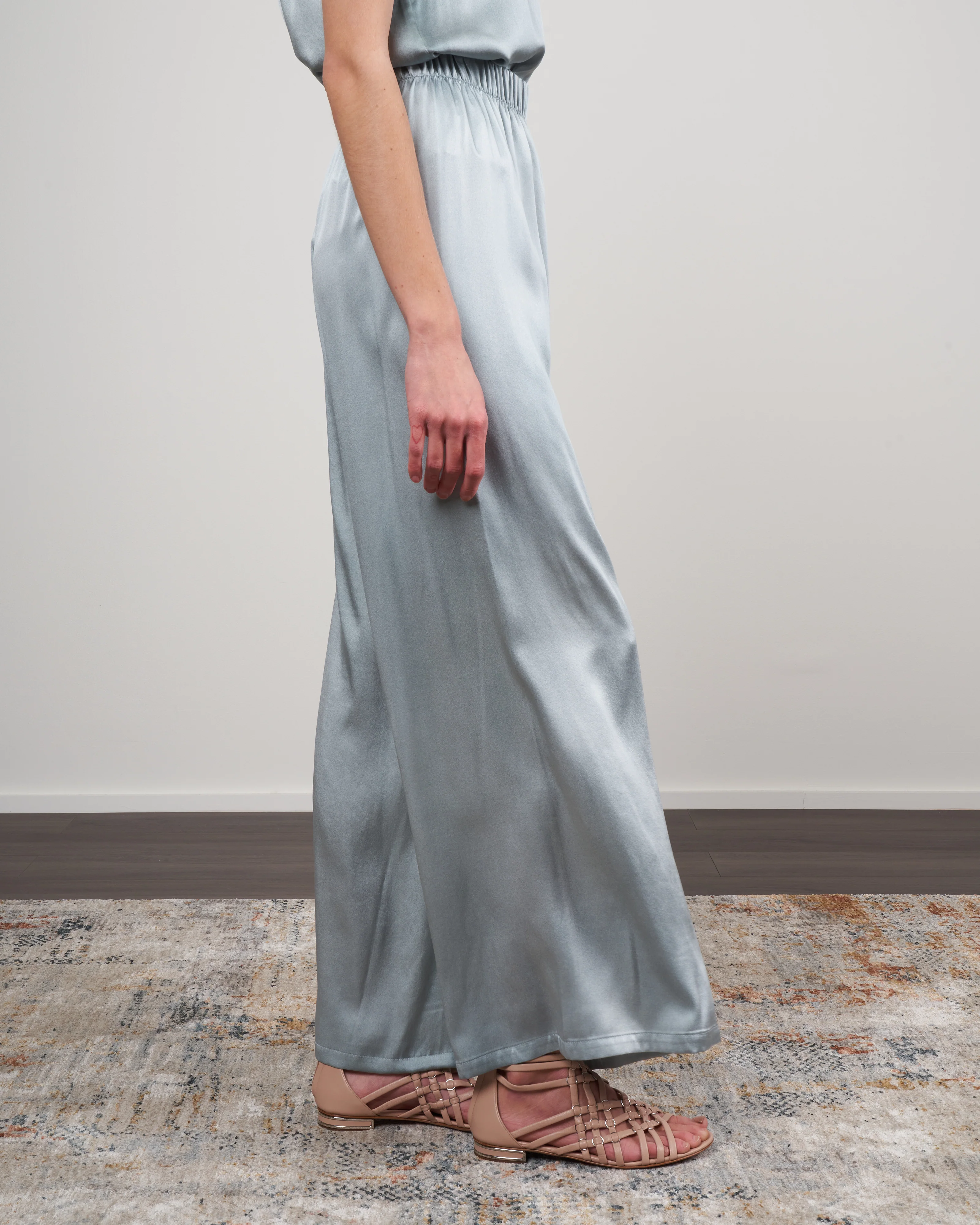 high waist silk palazzo pants - rio - Image 3