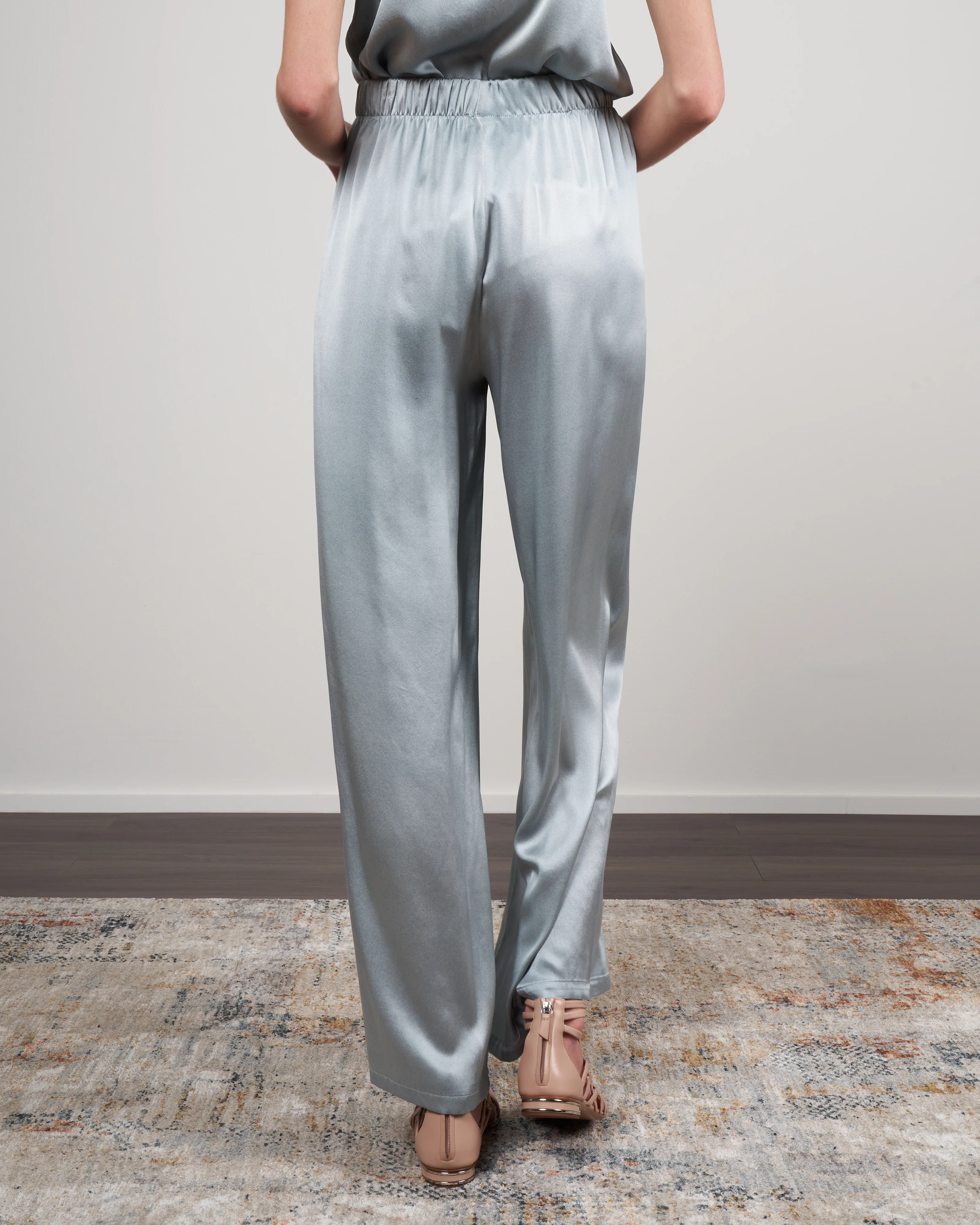 high waist silk palazzo pants - rio - Image 4
