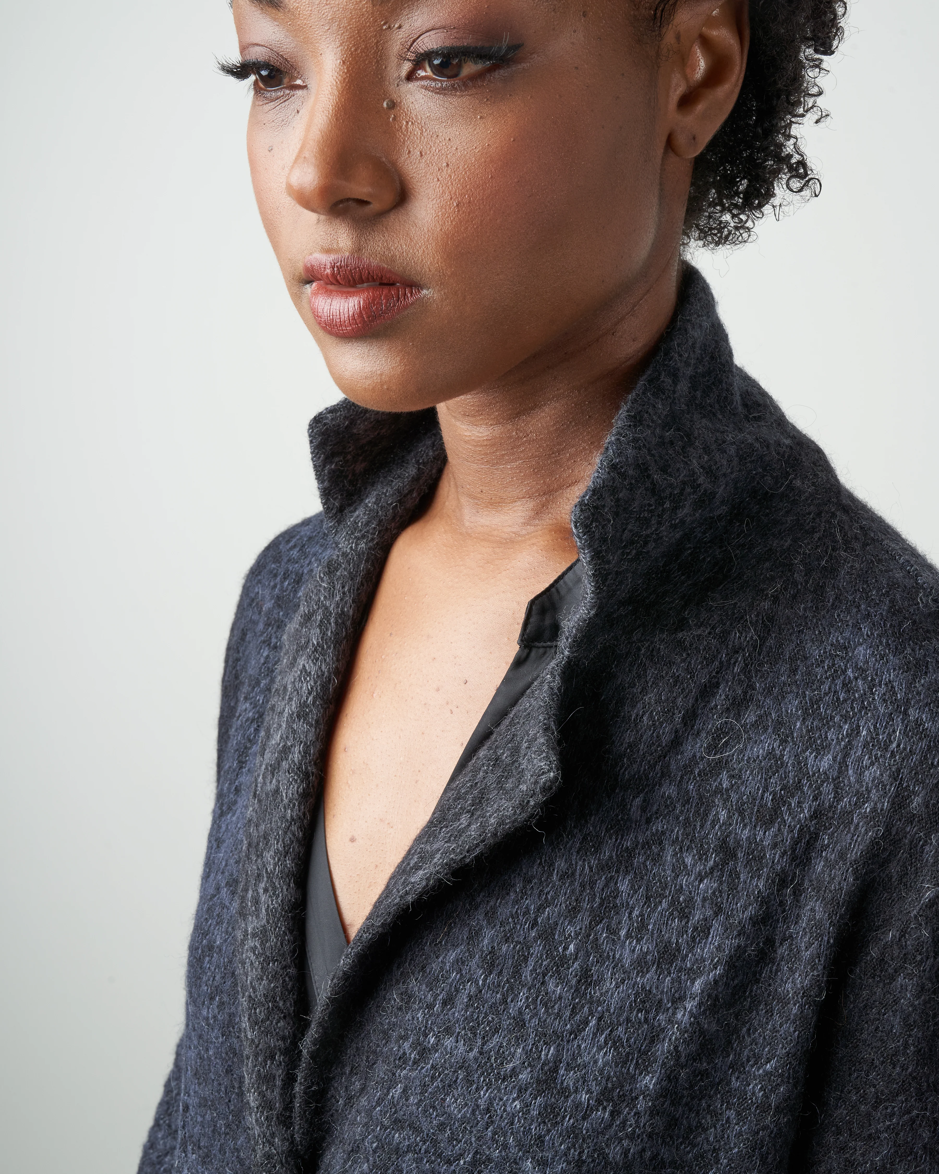 jacquard animalier rever jacket with shadows - navy - Image 5