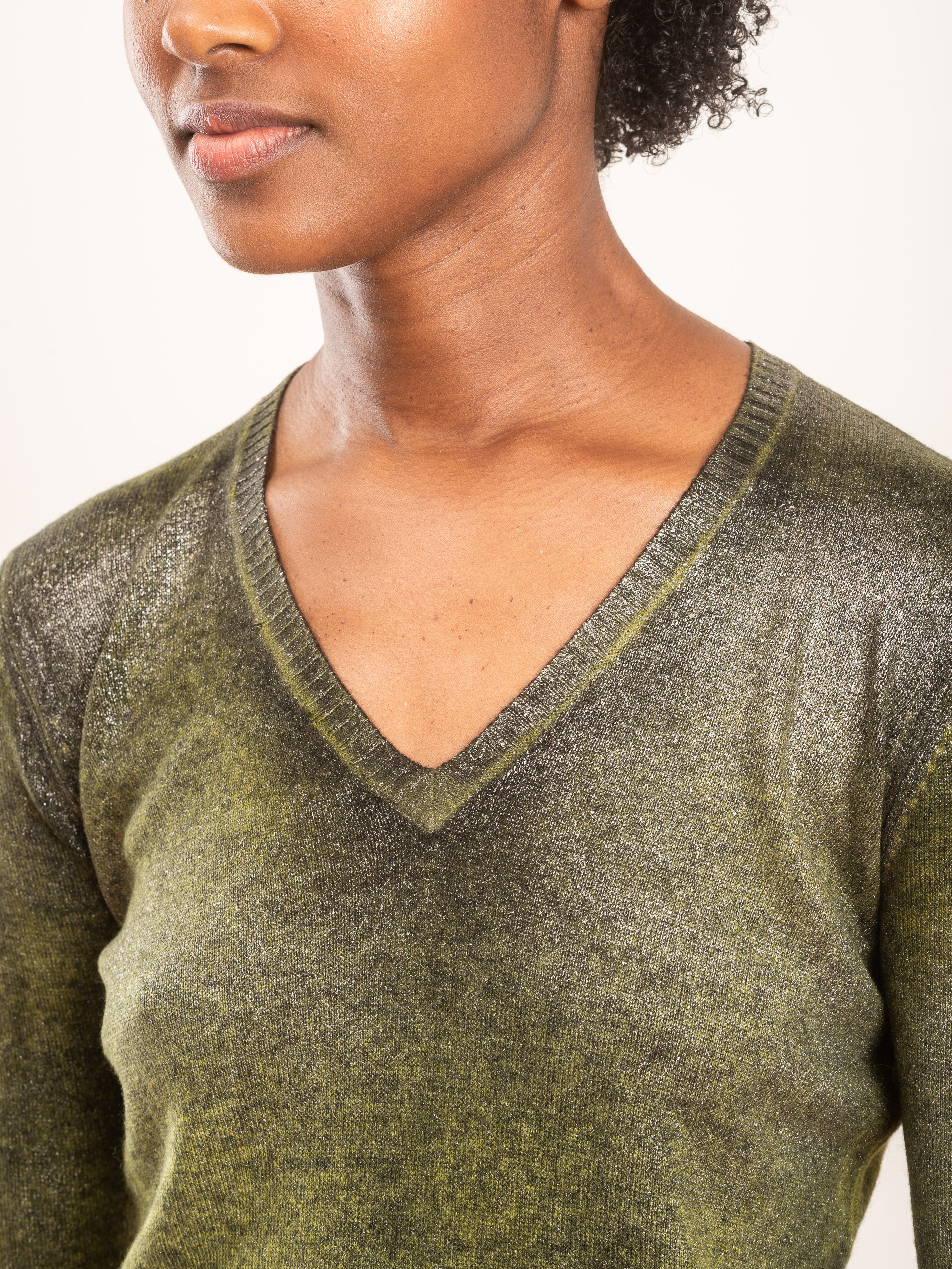 laminated vneck pullover - Image 7
