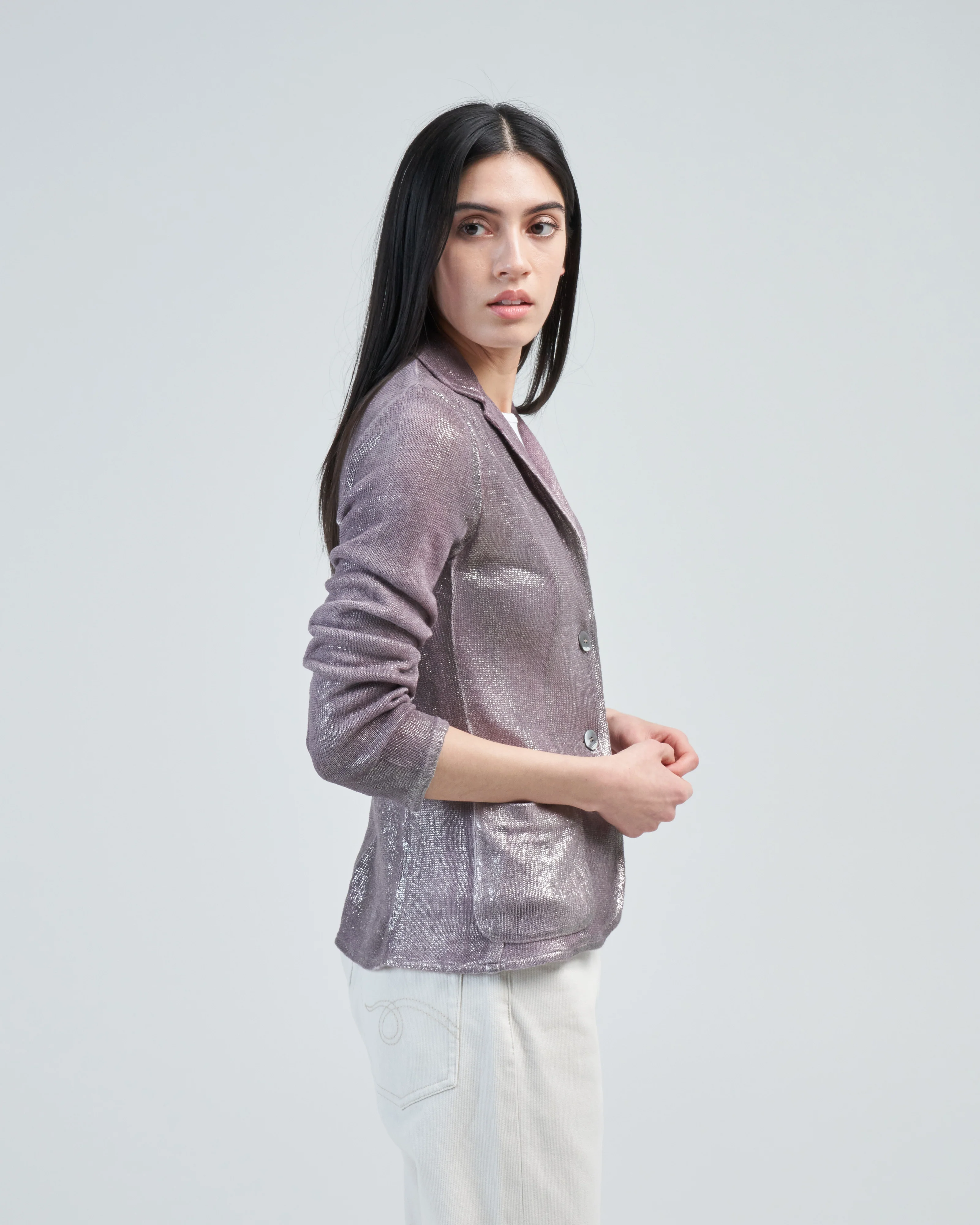 linen jacket with lamination - Image 3