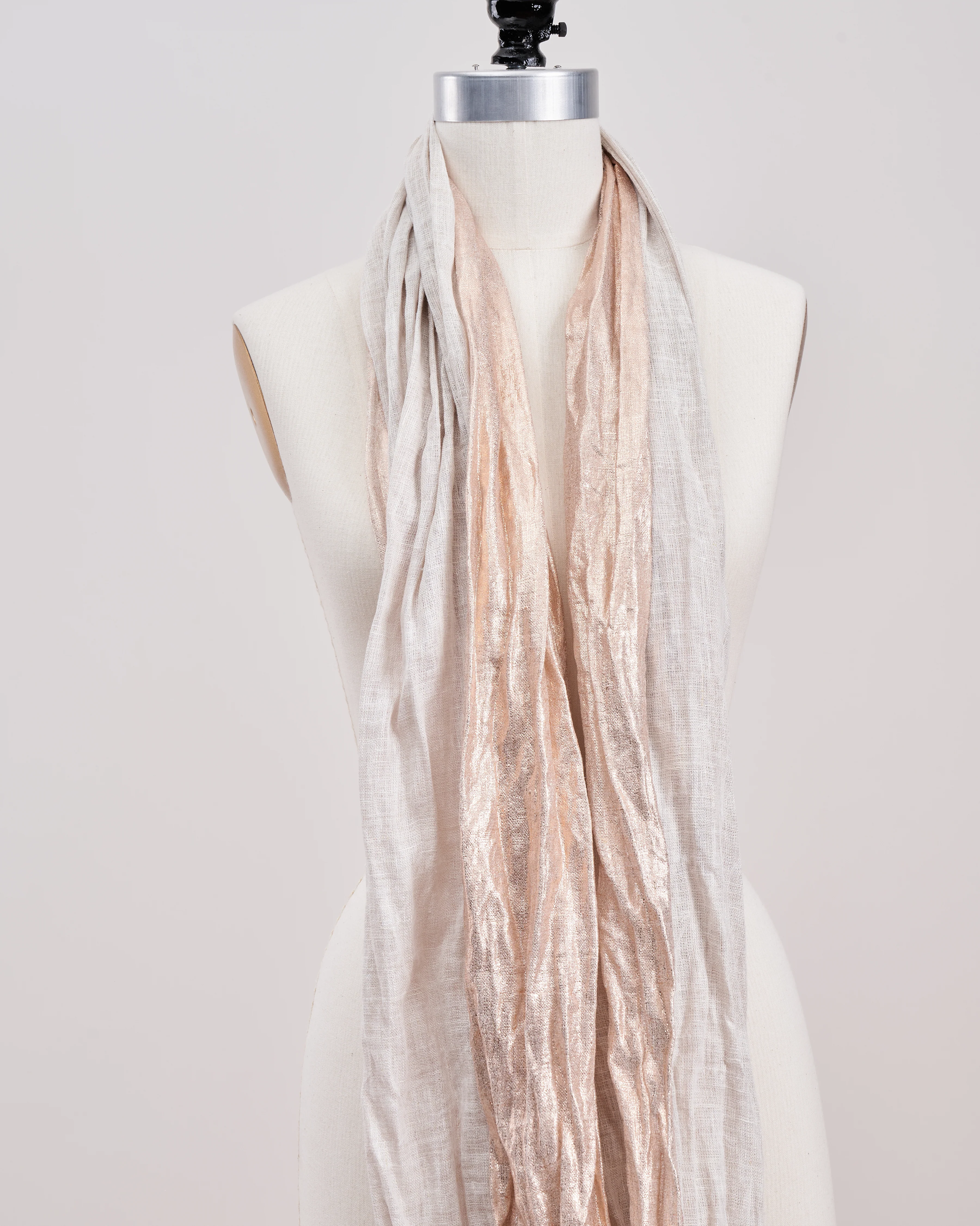 linen knitted scarf - rame - Image 2