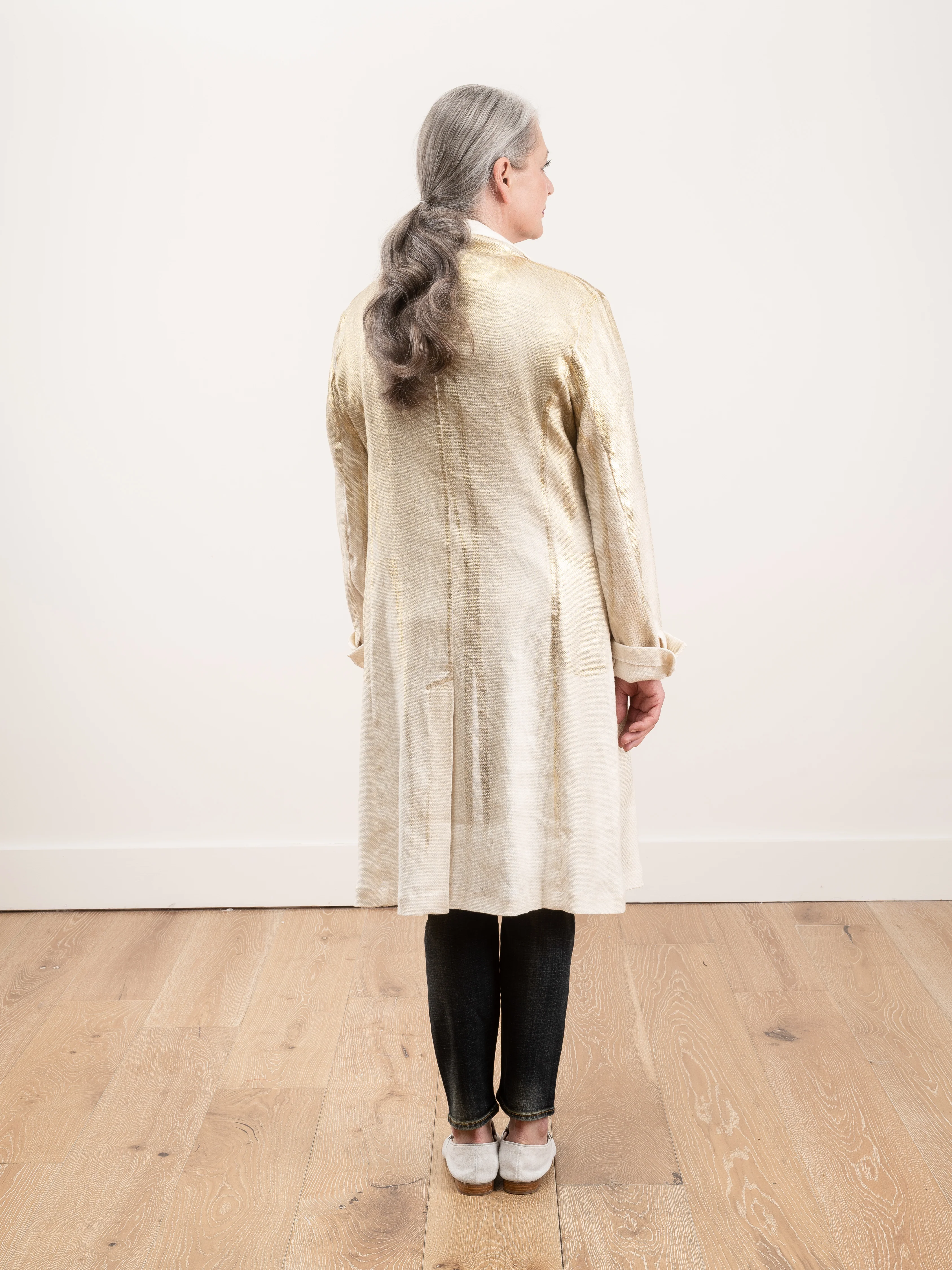 duster with lamination and studs - Image 3