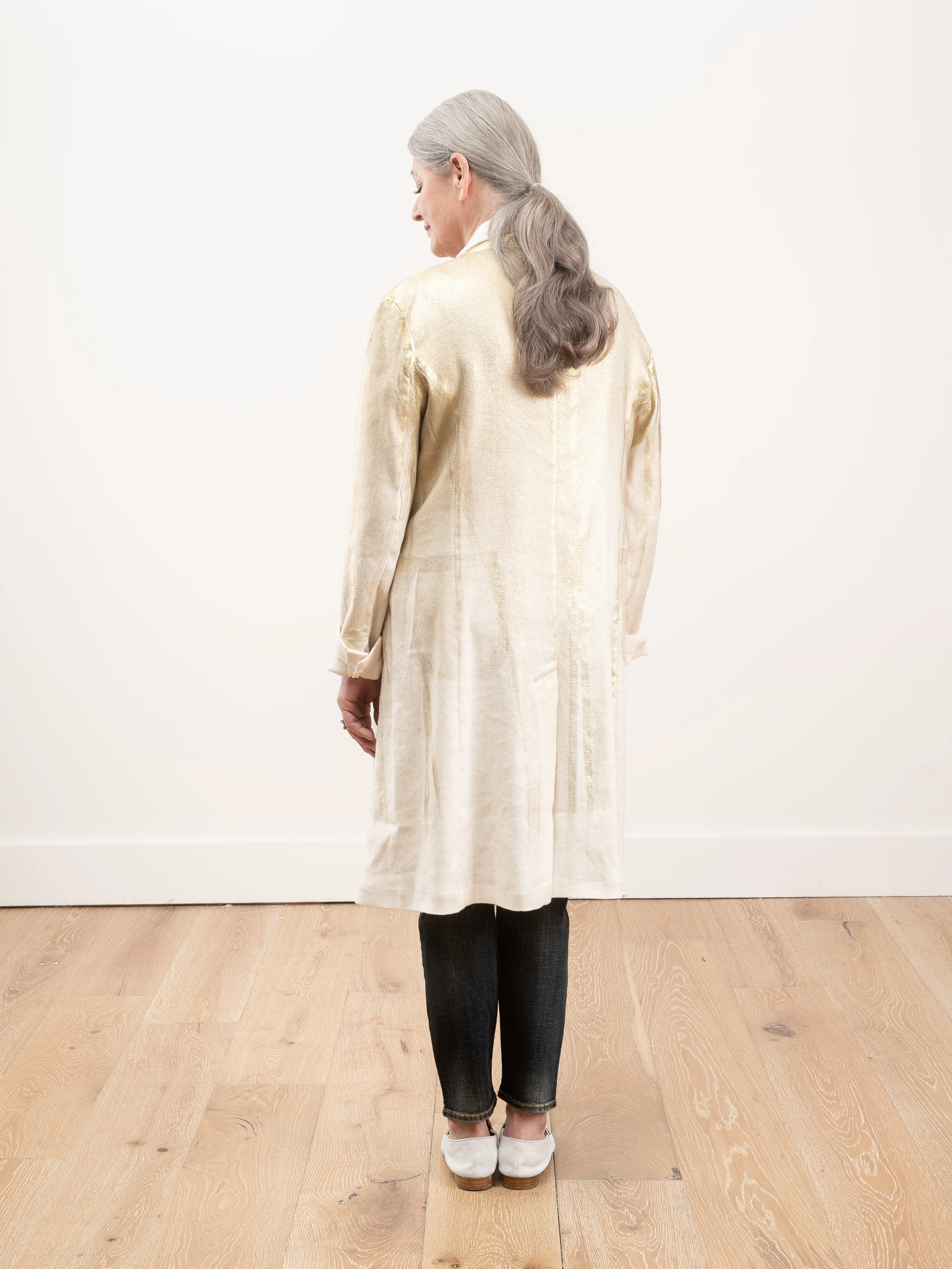 duster with lamination and studs - Image 4