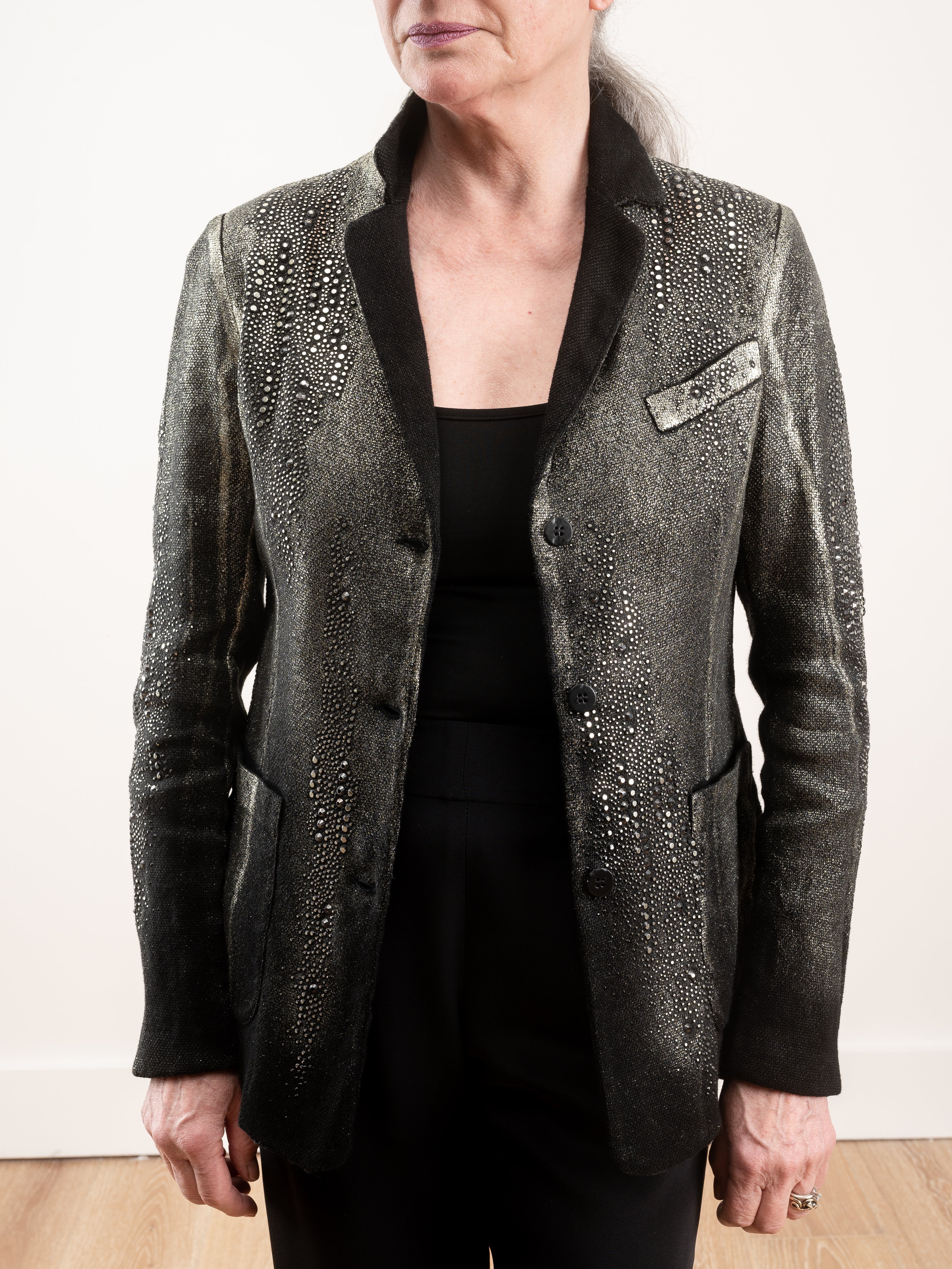 jacket with lamination and studs - Image 2
