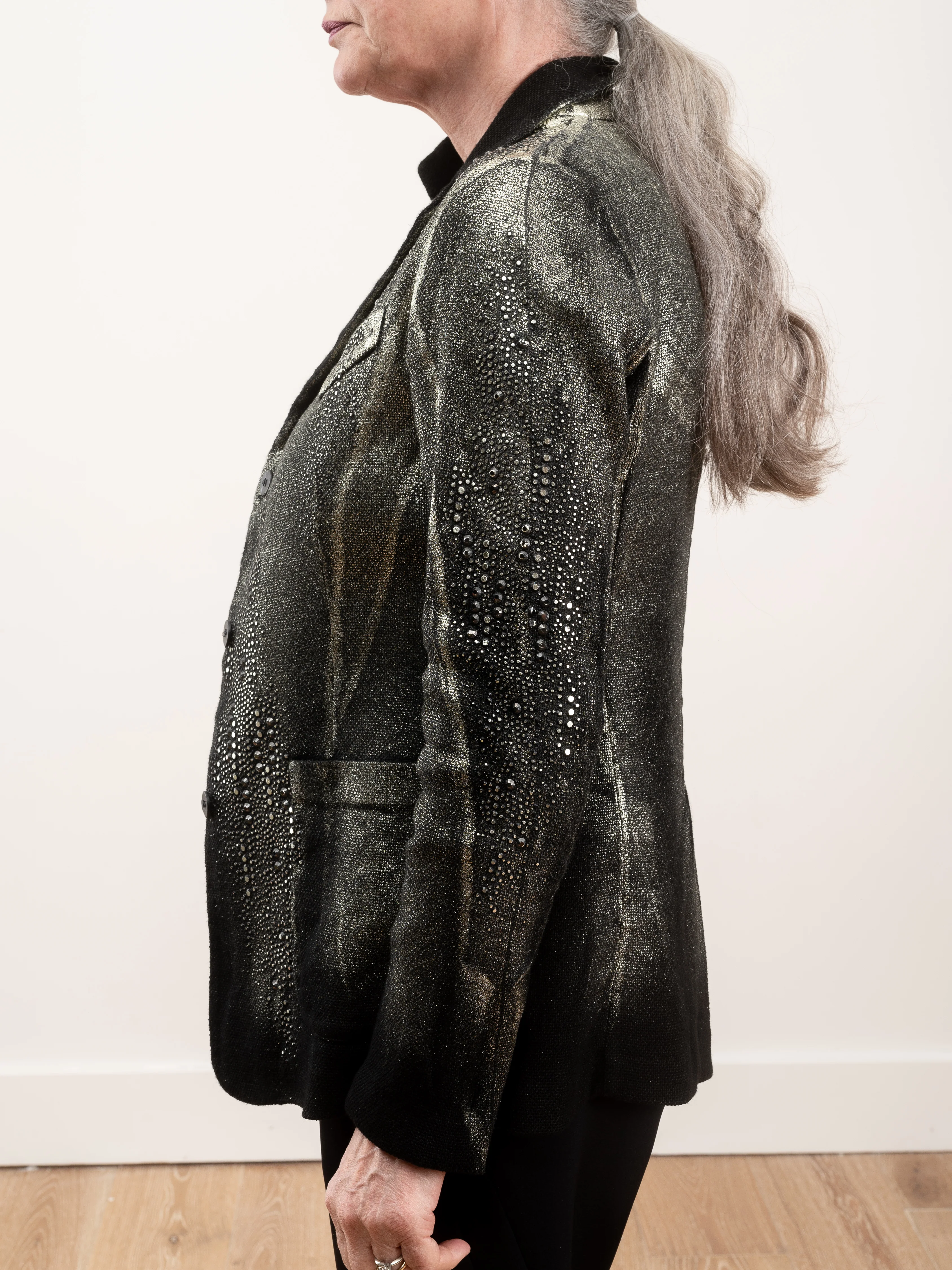 jacket with lamination and studs - Image 3