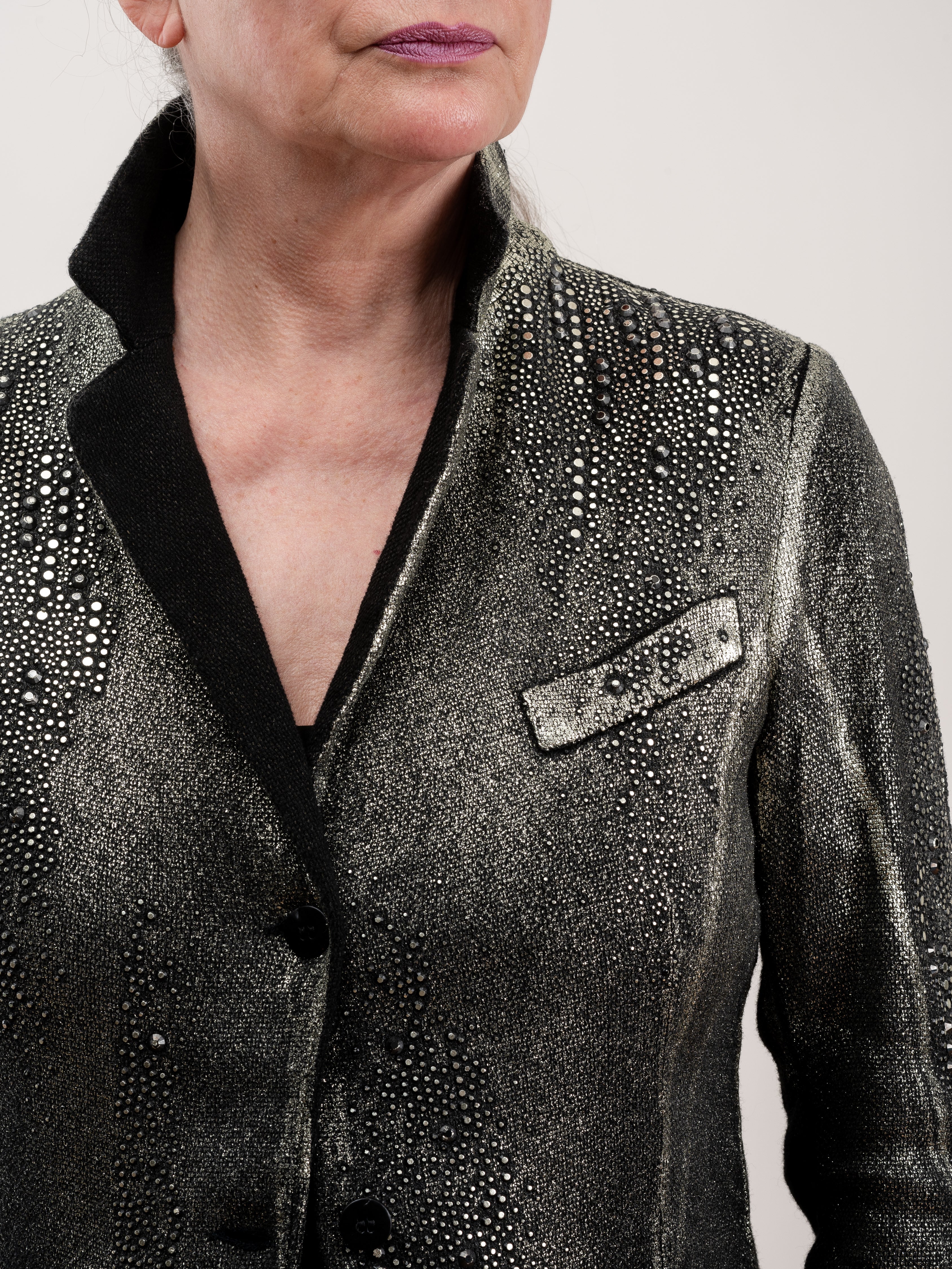 jacket with lamination and studs - Image 5