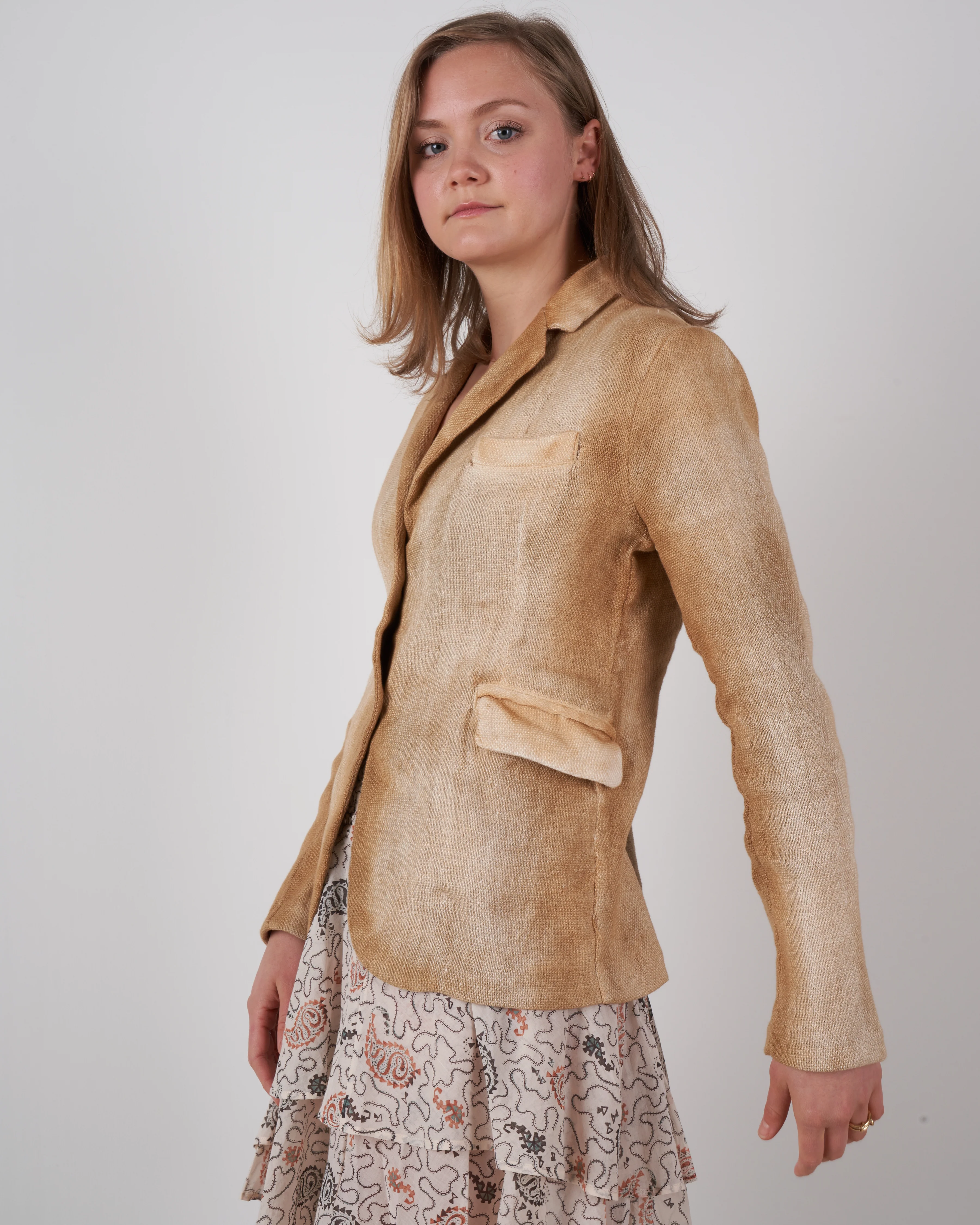 micro mat stitch rever jacket - silence - Image 3