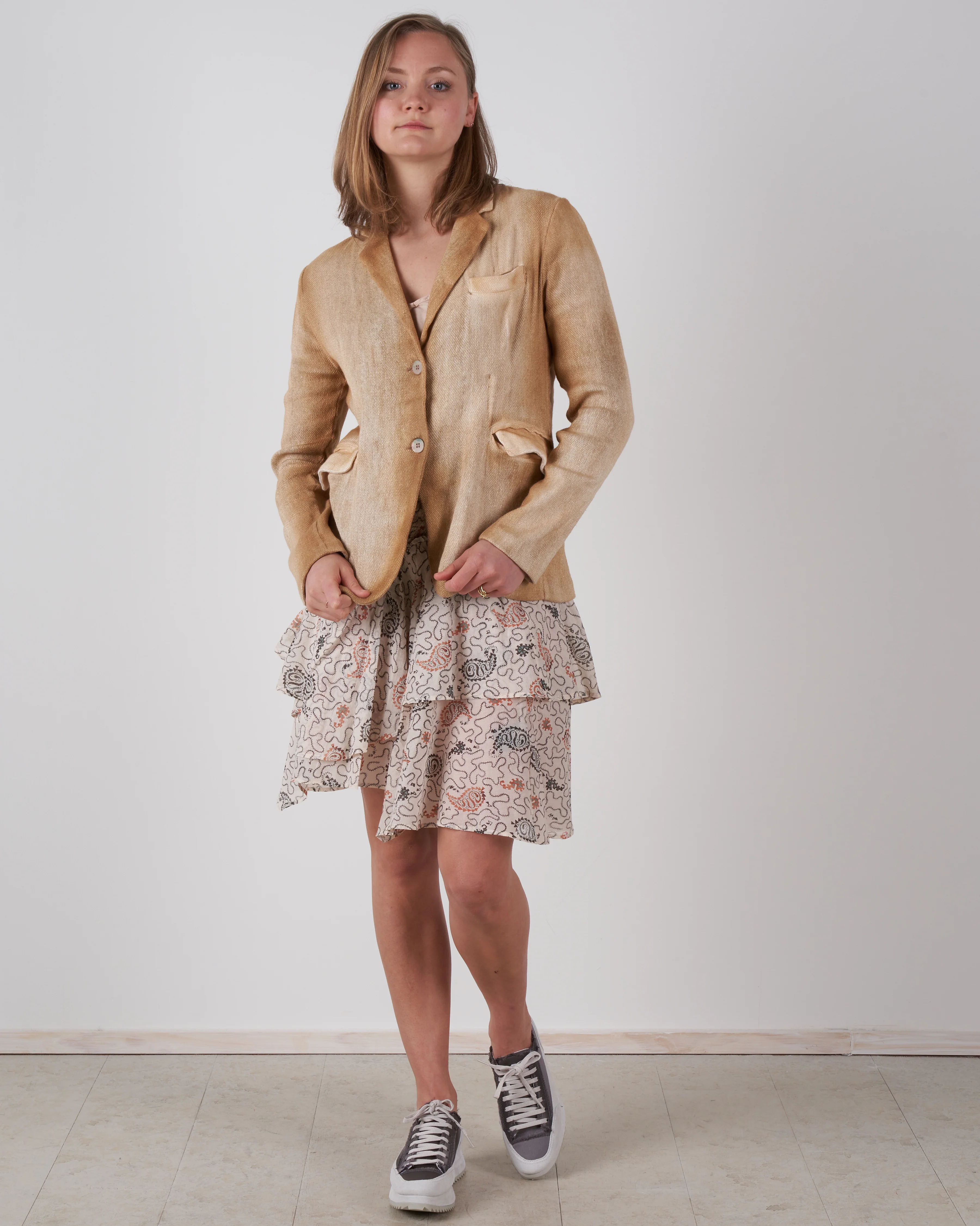micro mat stitch rever jacket - silence - Image 5