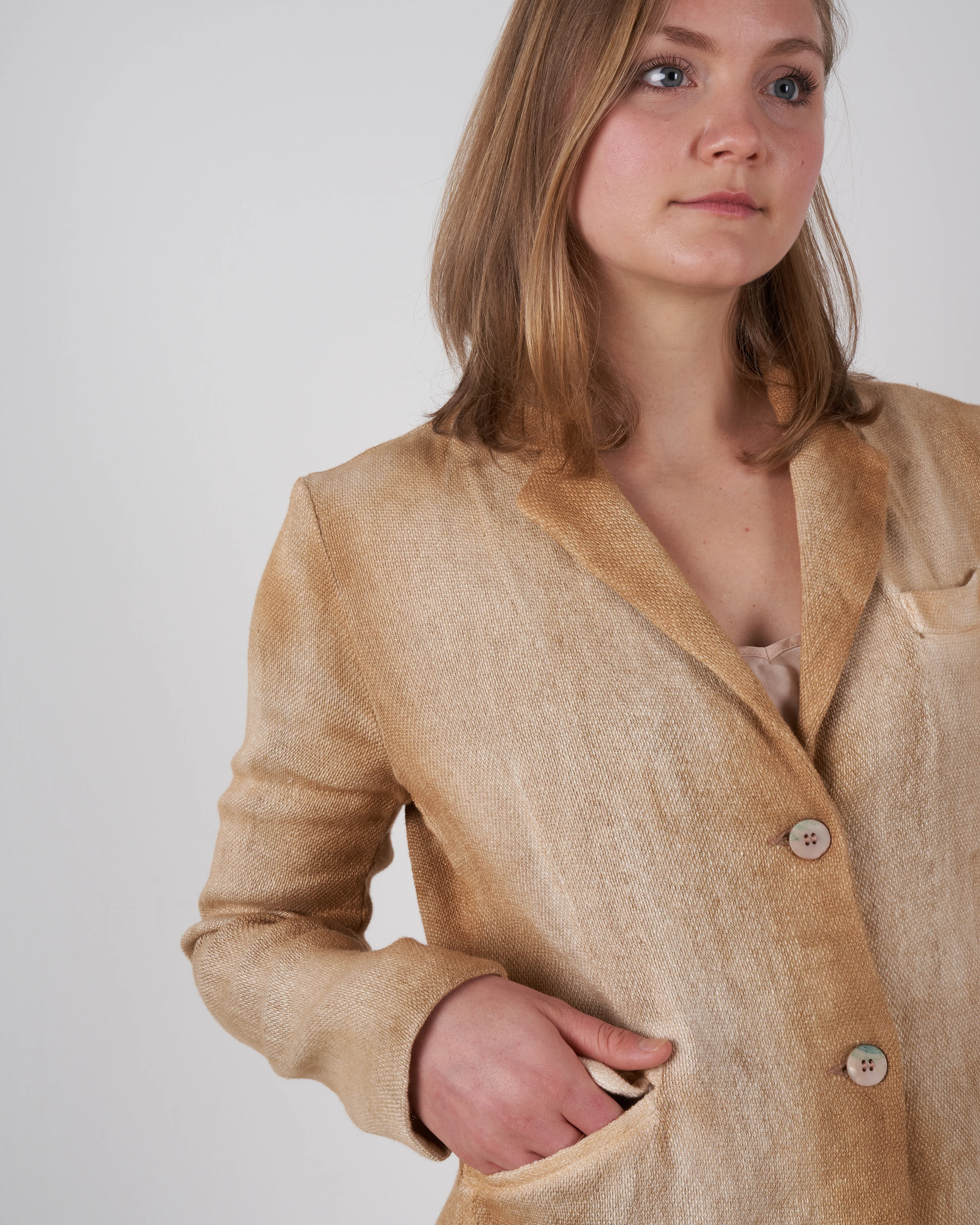 micro mat stitch rever jacket - silence - Image 6