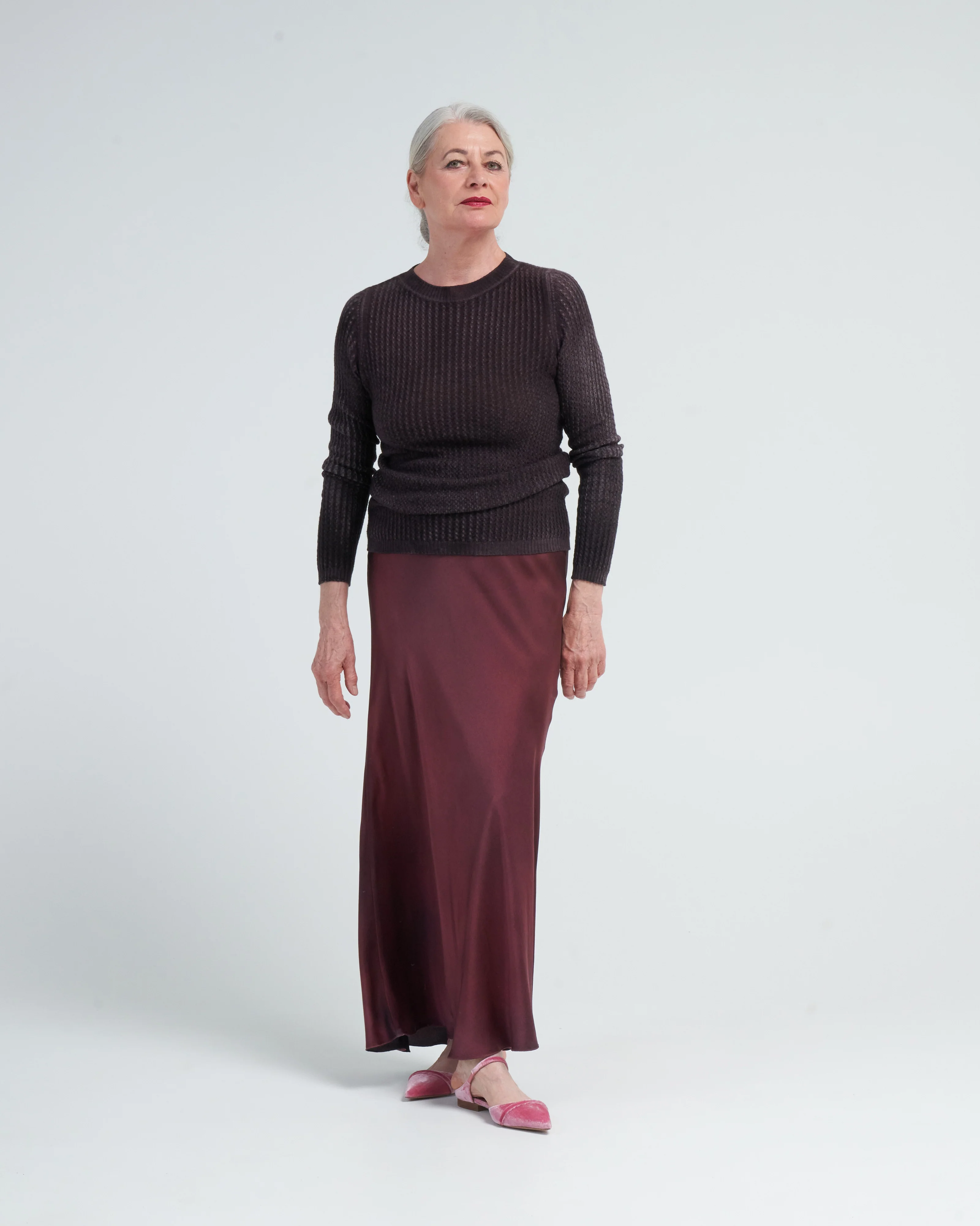 midi silk skirt - n/henne - Image 2