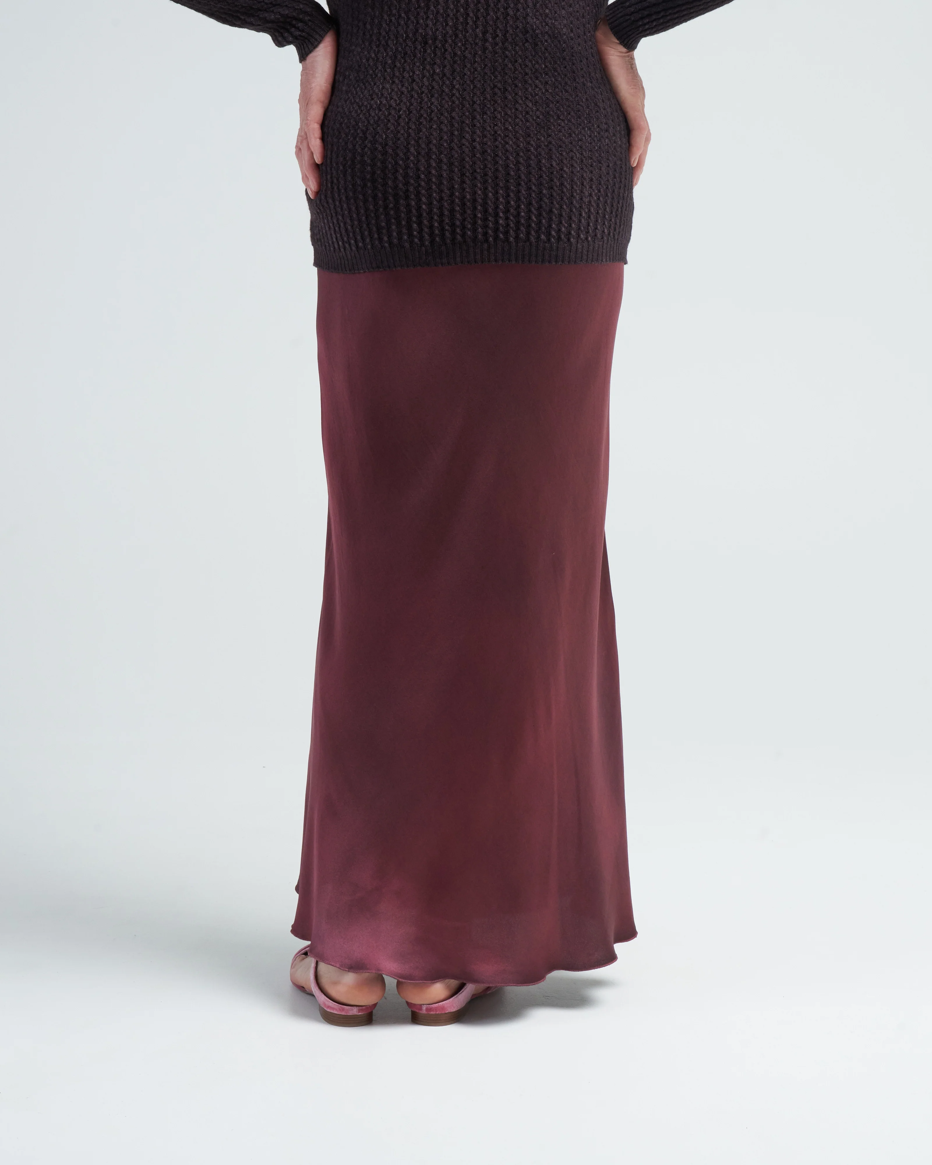 midi silk skirt - n/henne - Image 3
