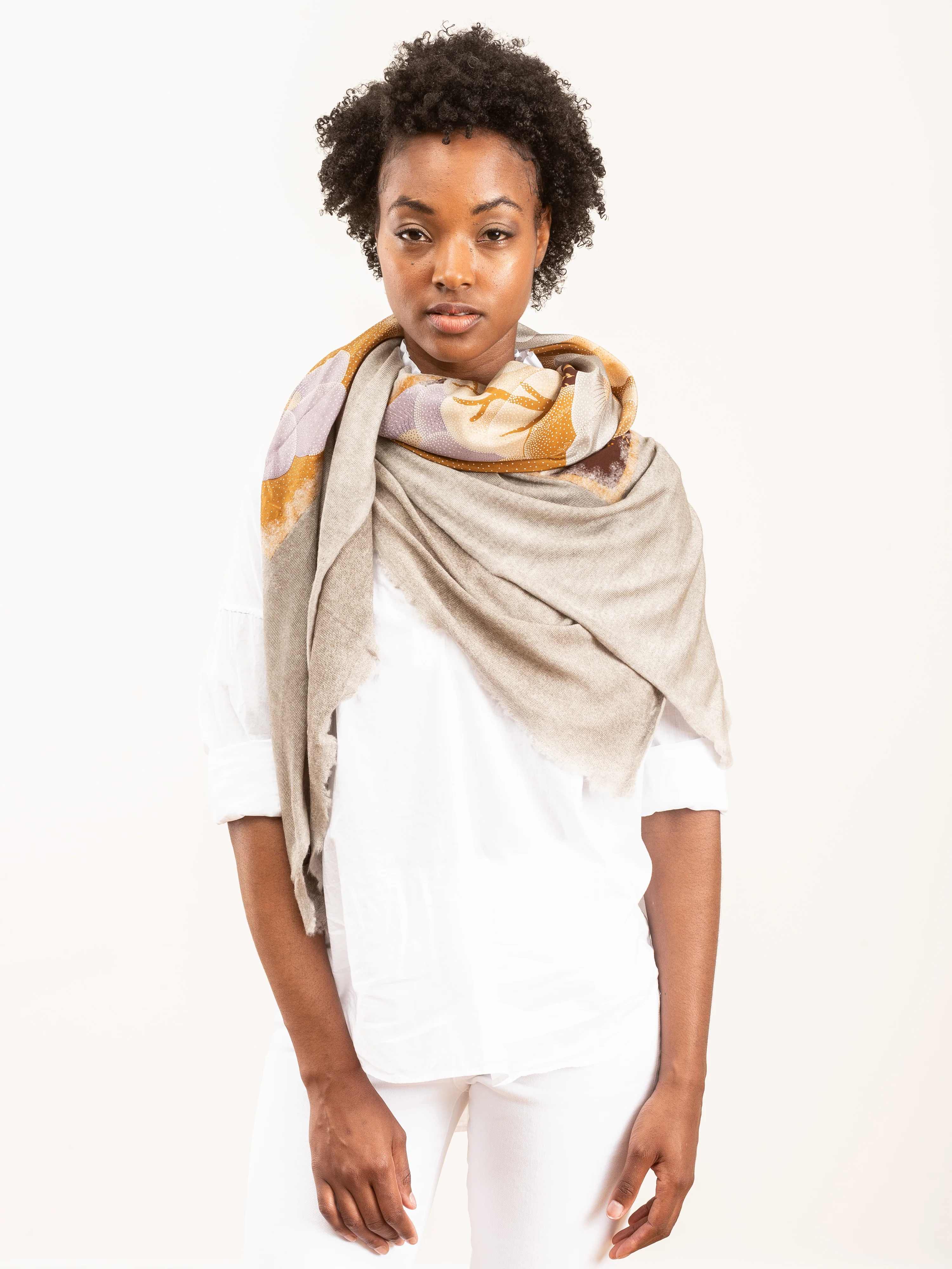 one of a kind foulard scarf - taupe - Image 3