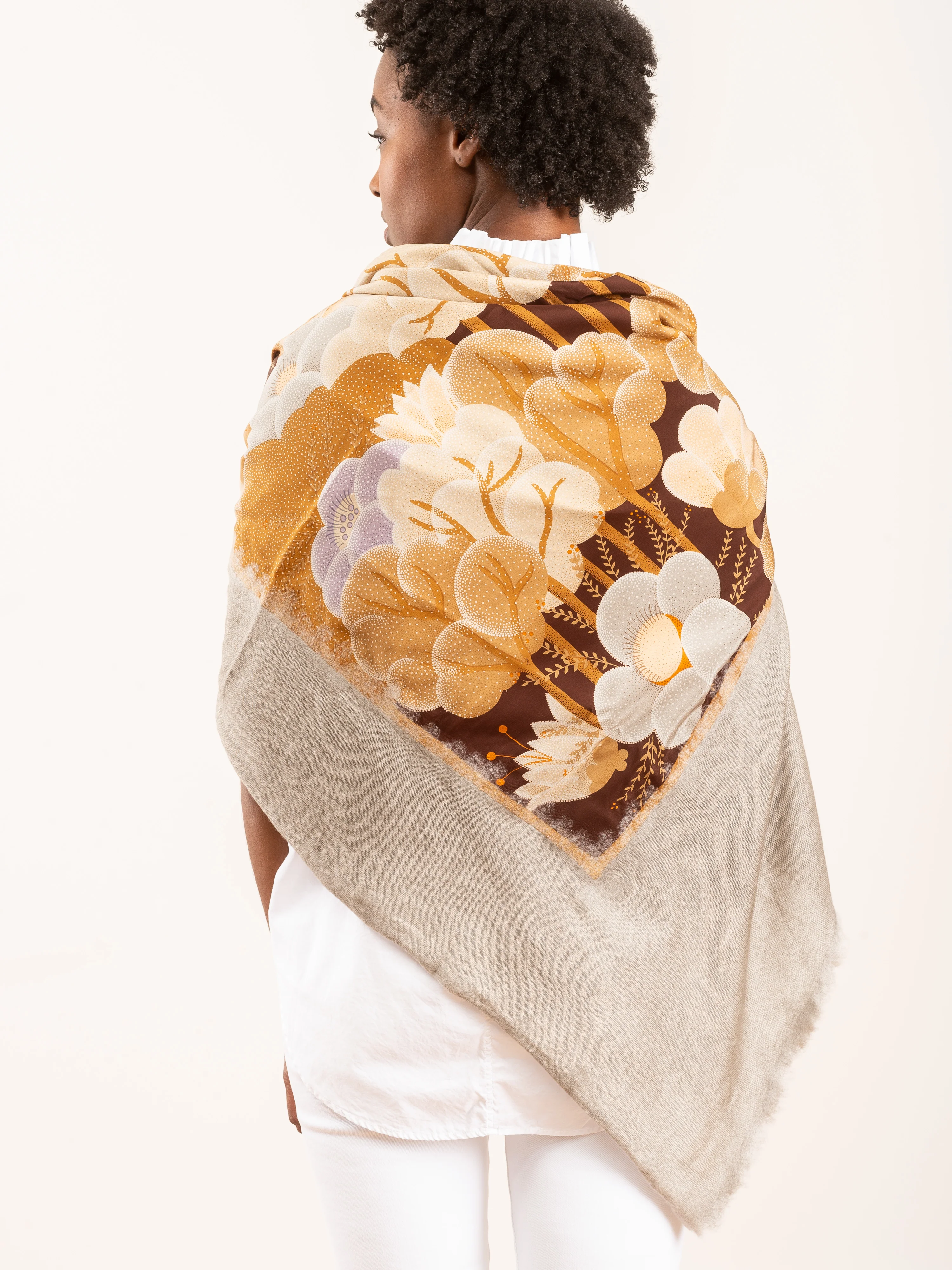 one of a kind foulard scarf - taupe - Image 4