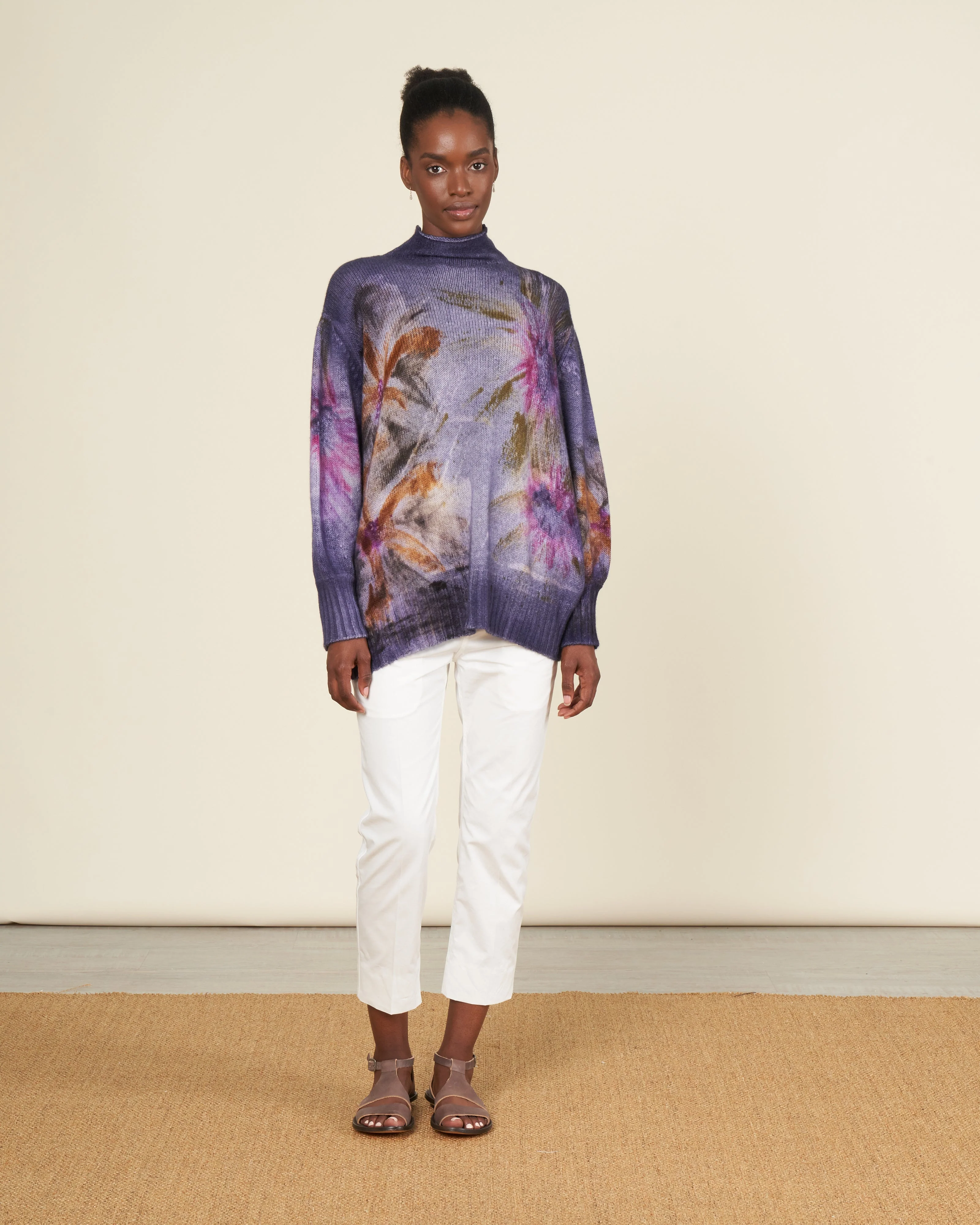 flower lake oversized pullover - prune - Image 2