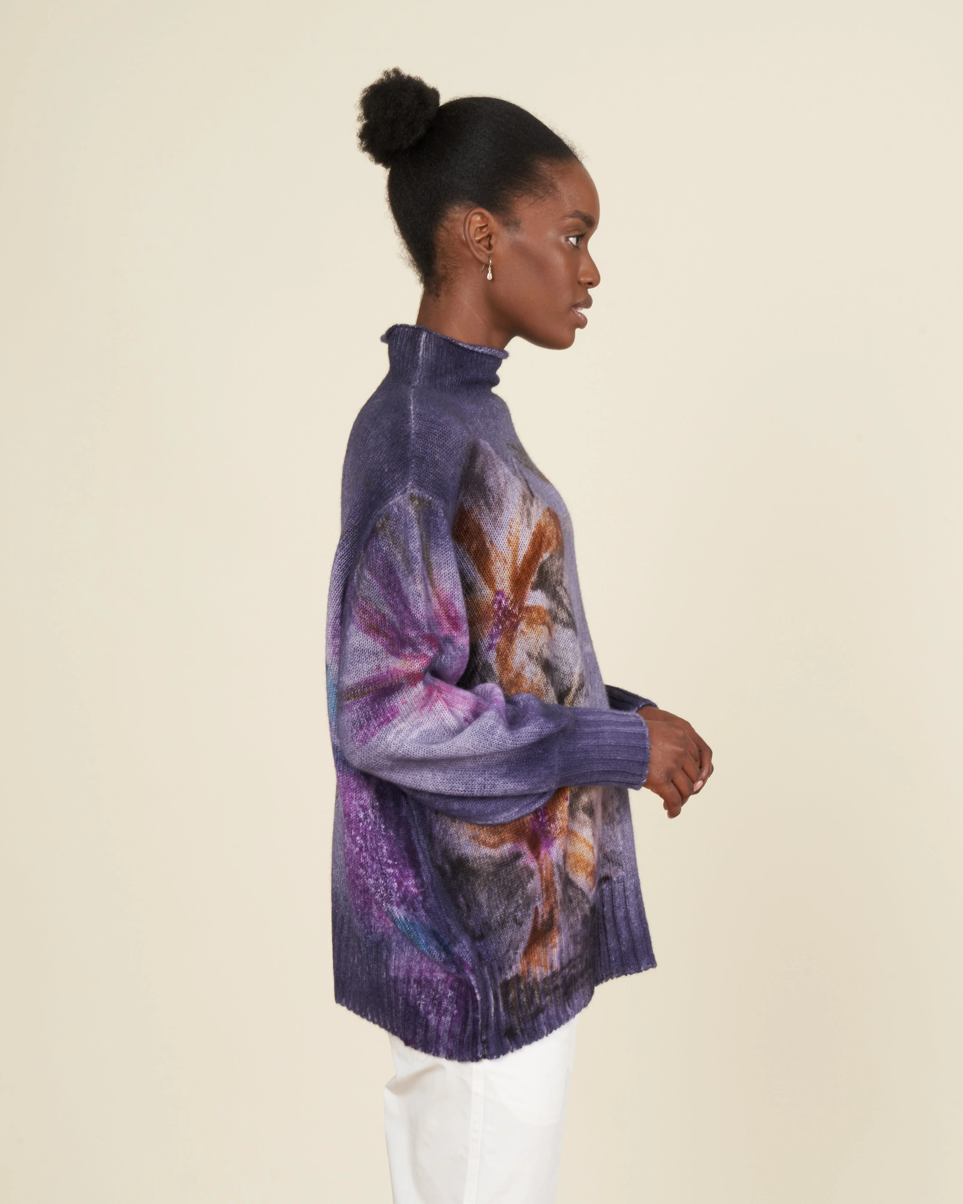 flower lake oversized pullover - prune - Image 3
