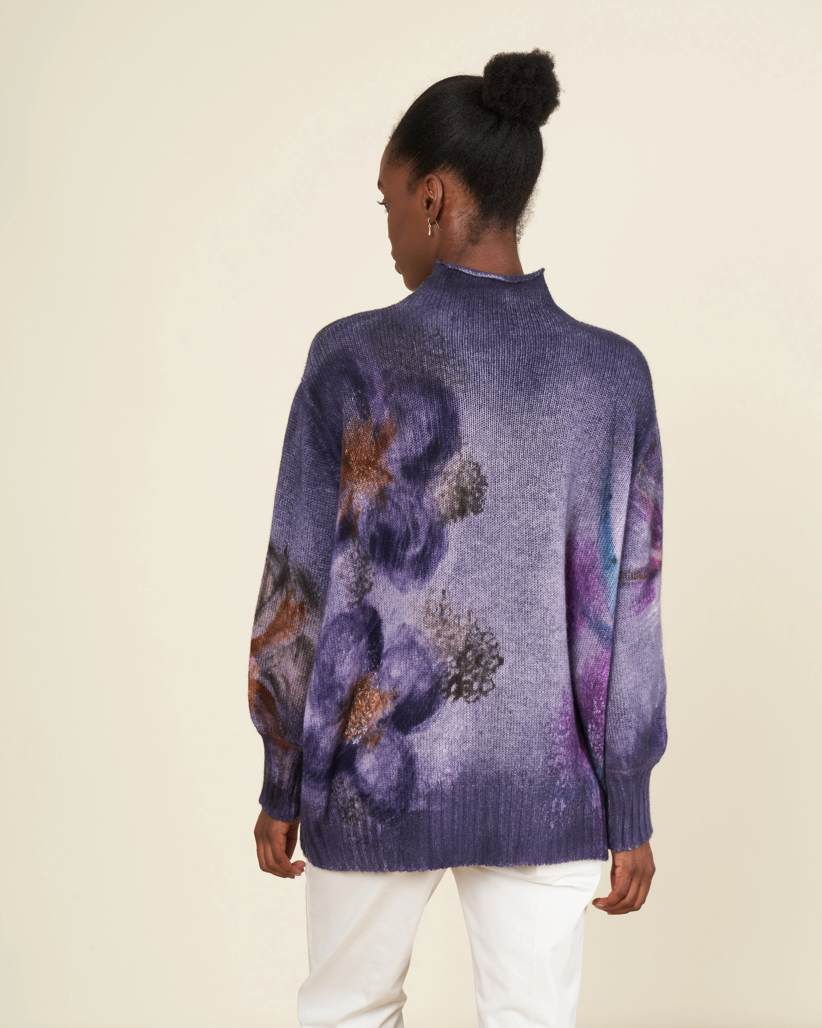 flower lake oversized pullover - prune - Image 4
