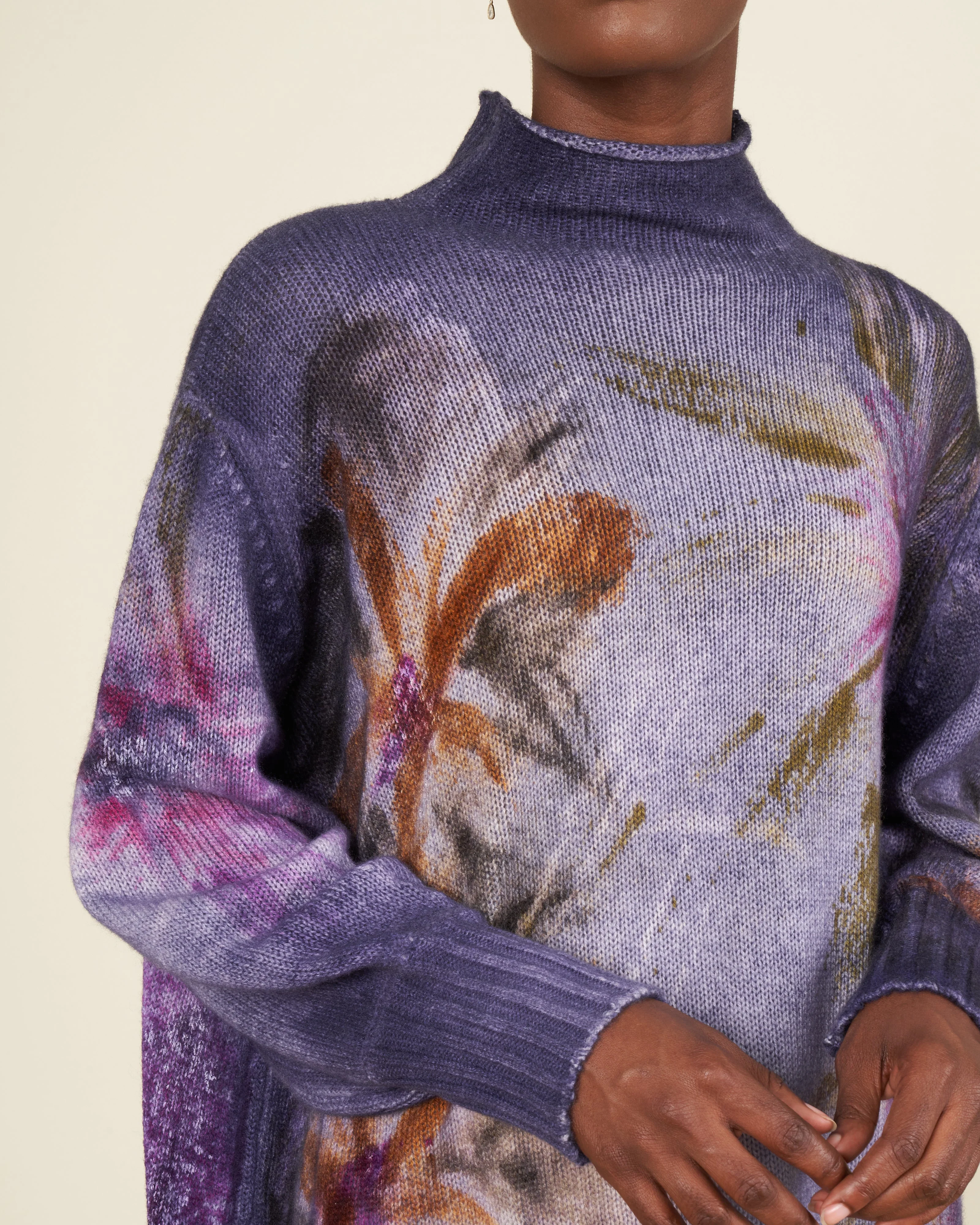 flower lake oversized pullover - prune - Image 5