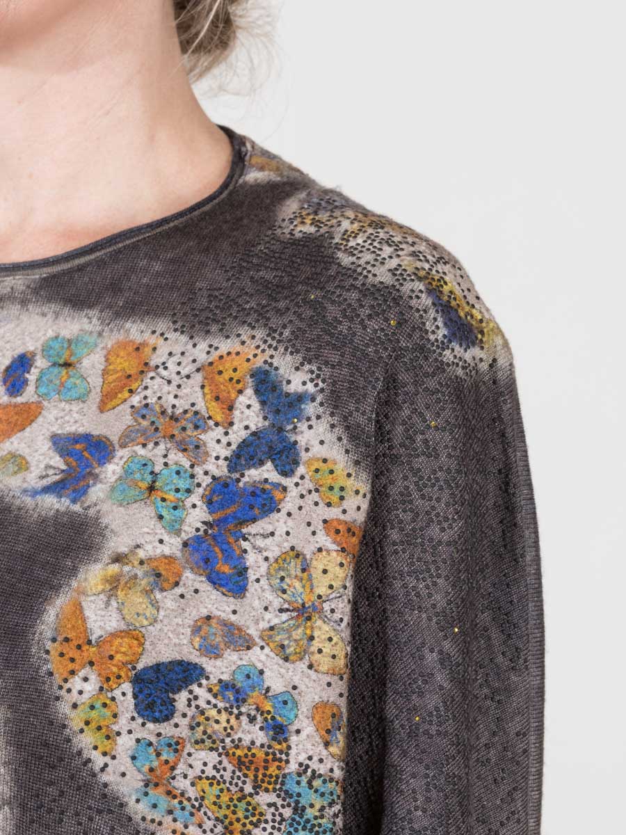 pullover sweater with foulard and studs - Image 5