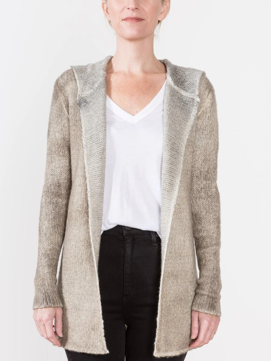 reversible double dye hooded cardigan - Image 2
