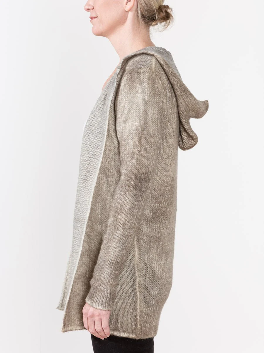 reversible double dye hooded cardigan - Image 3