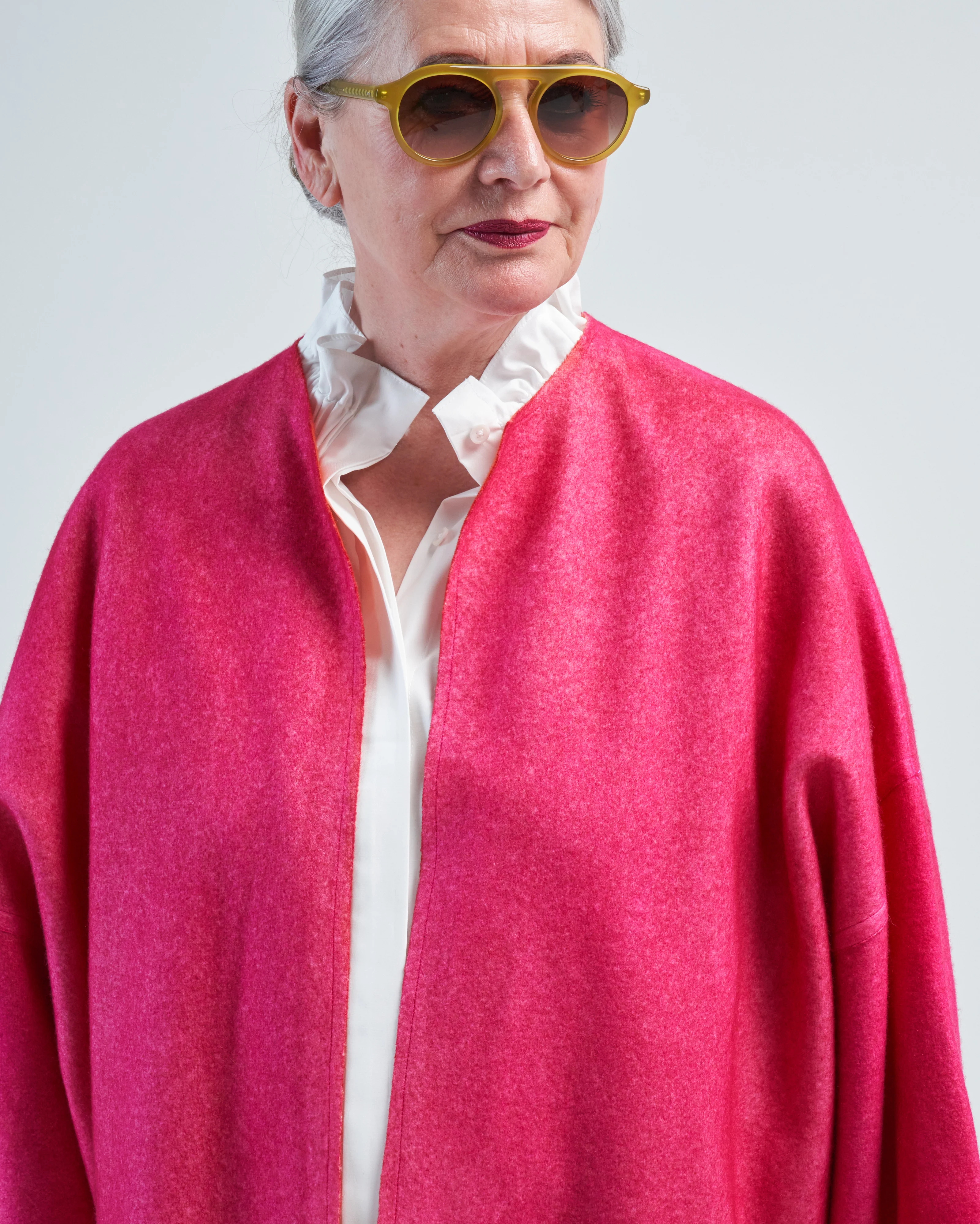 reversible felted round neck jacket - Image 5