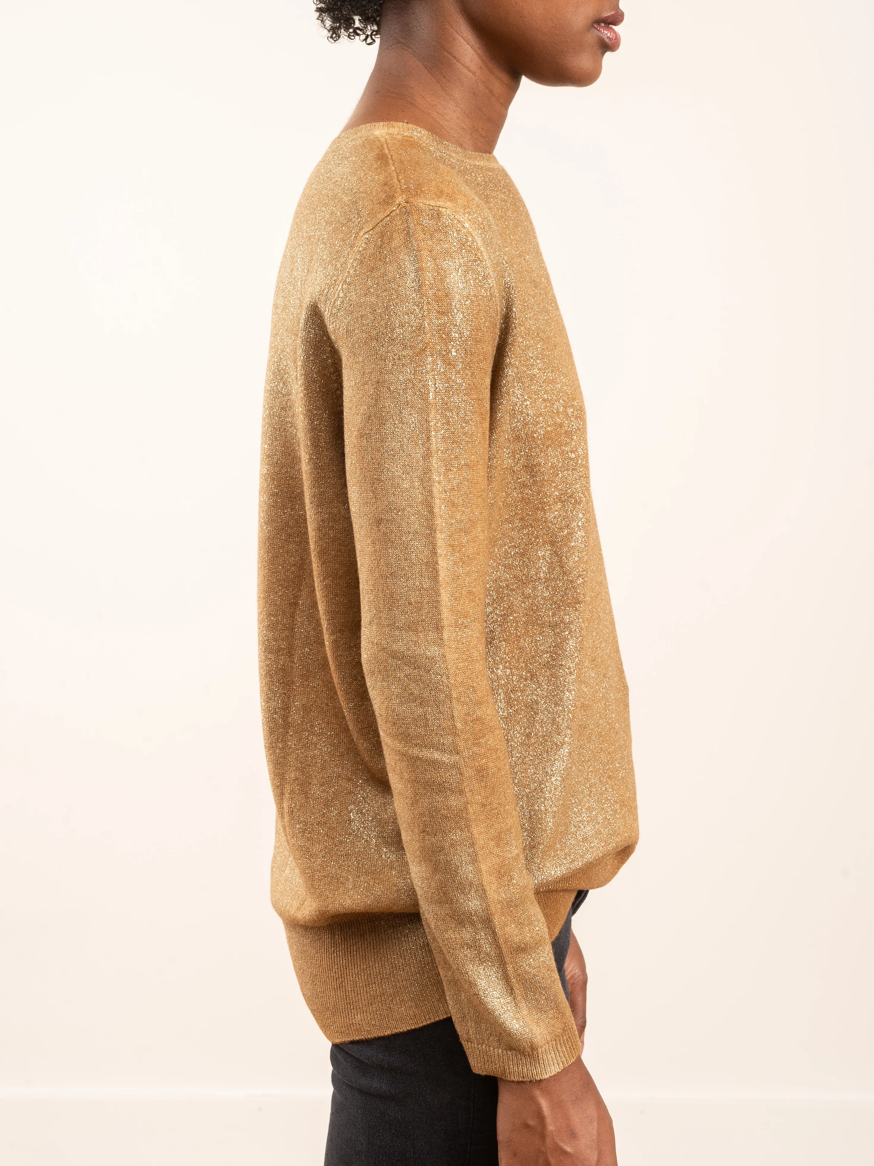 round neck high edges laminated pullover - Image 7