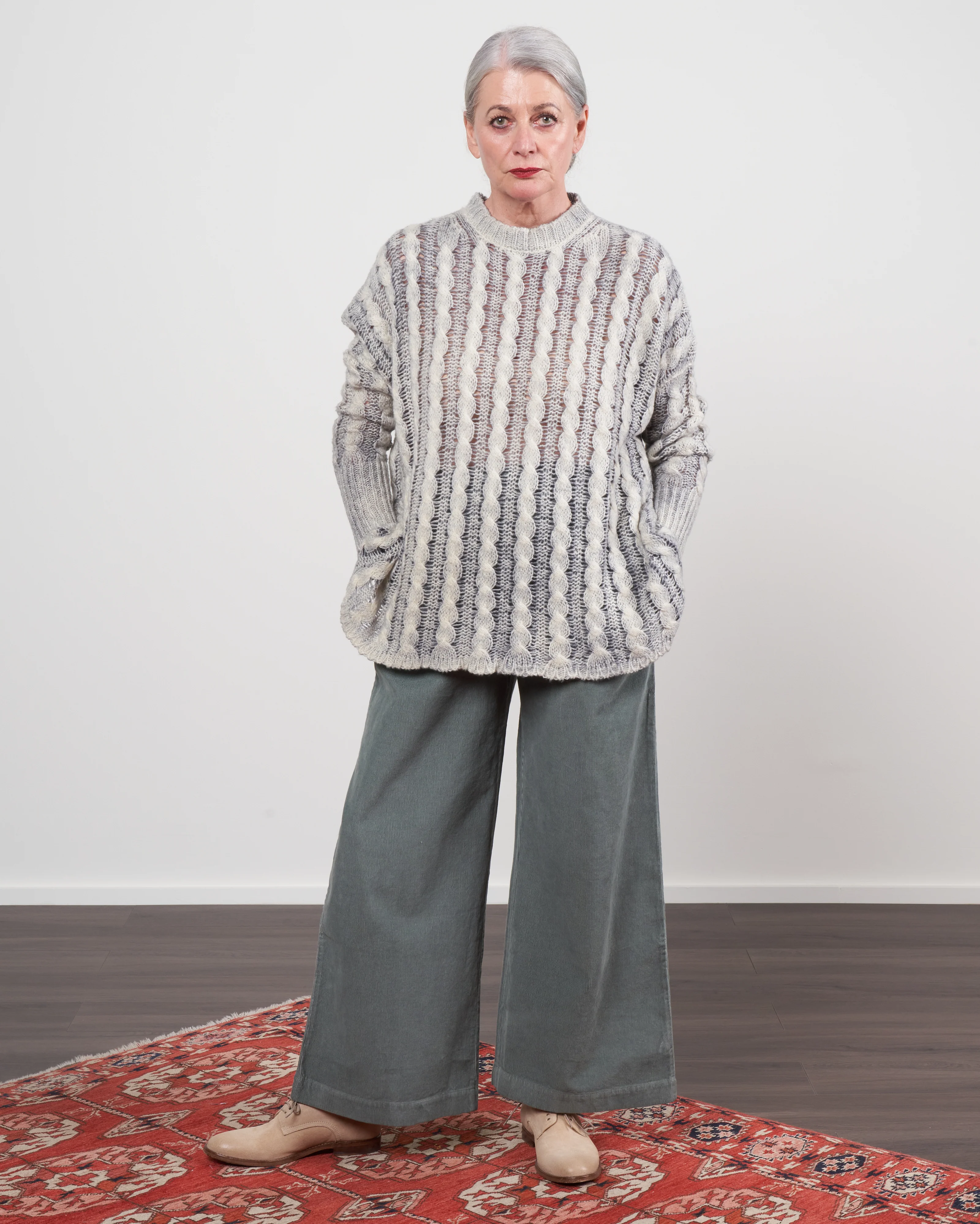 round neck with braids - ghiaccio - Image 2