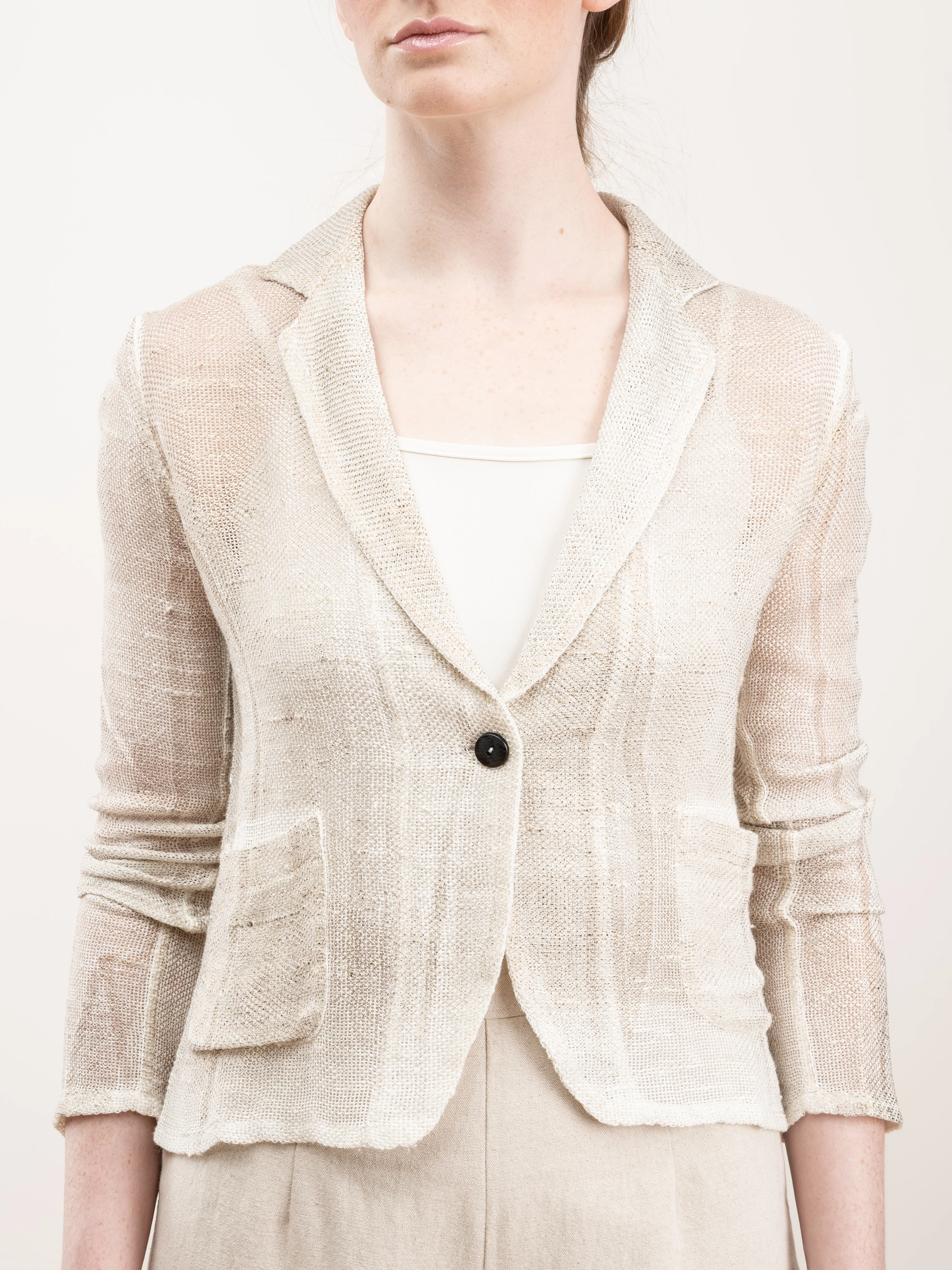 short rever jacket with lamination - bronzo - Image 2
