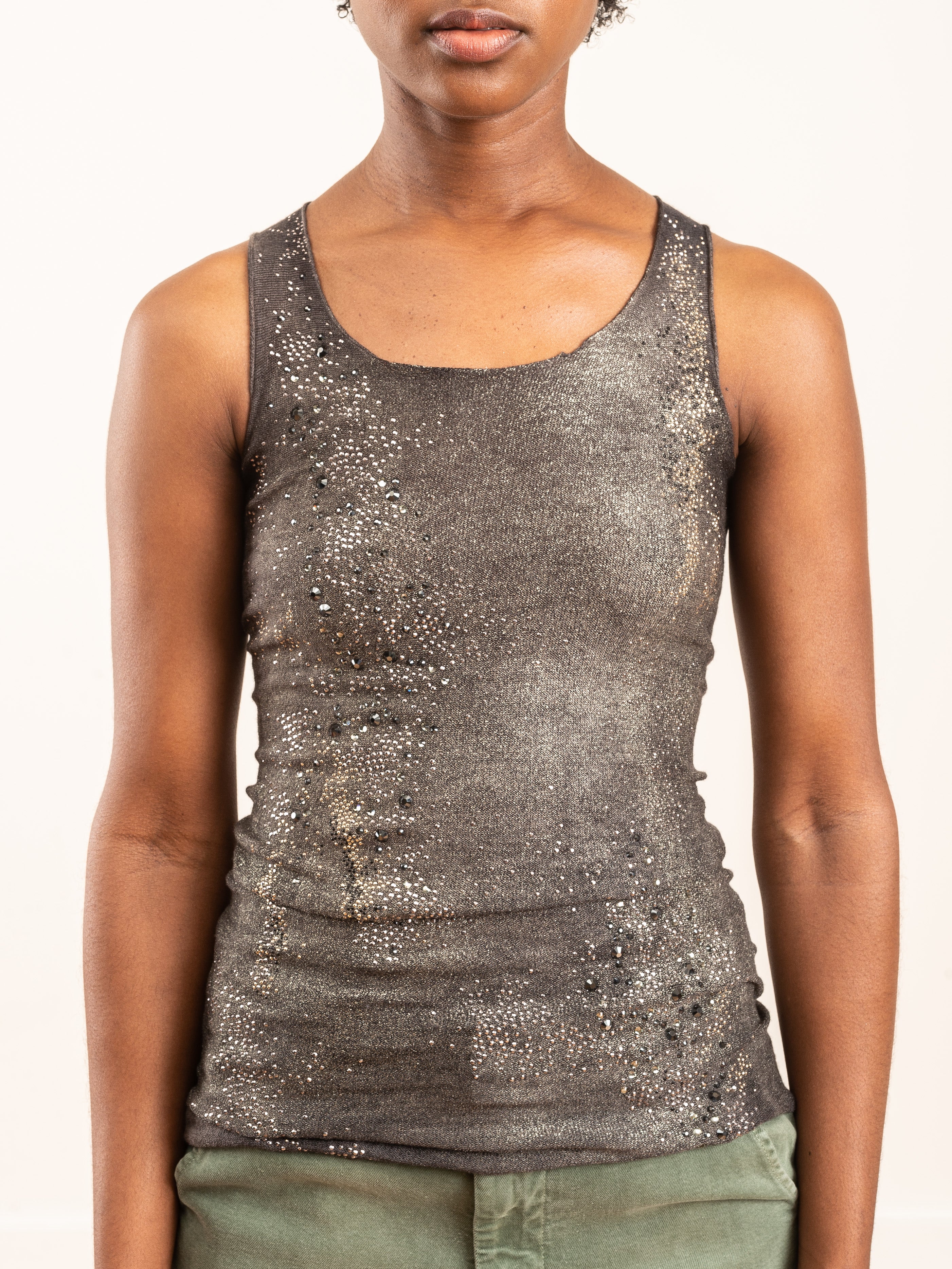 stretch tank top with lamination and studs - Image 4