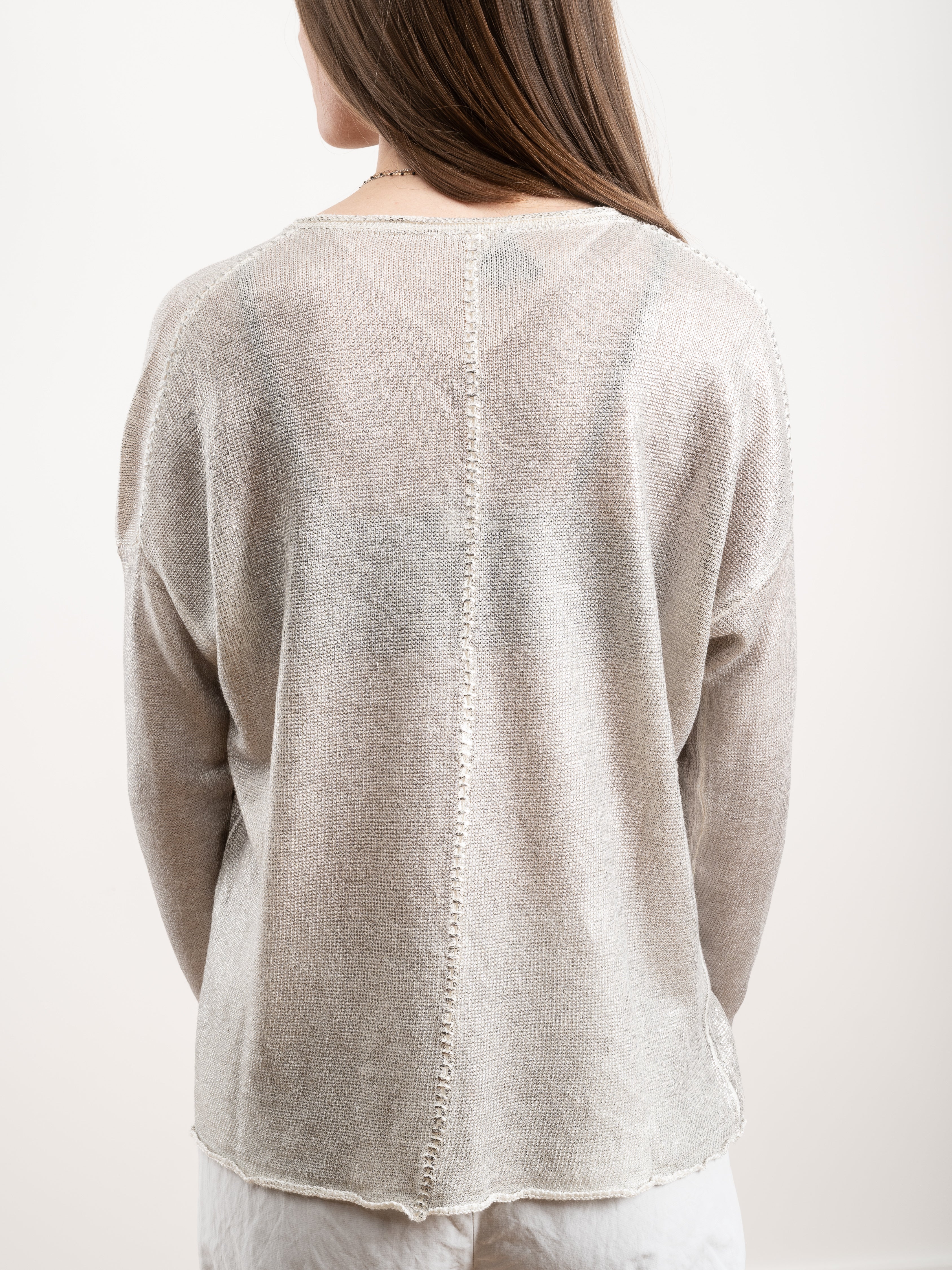 linen pullover with lamination - Image 5