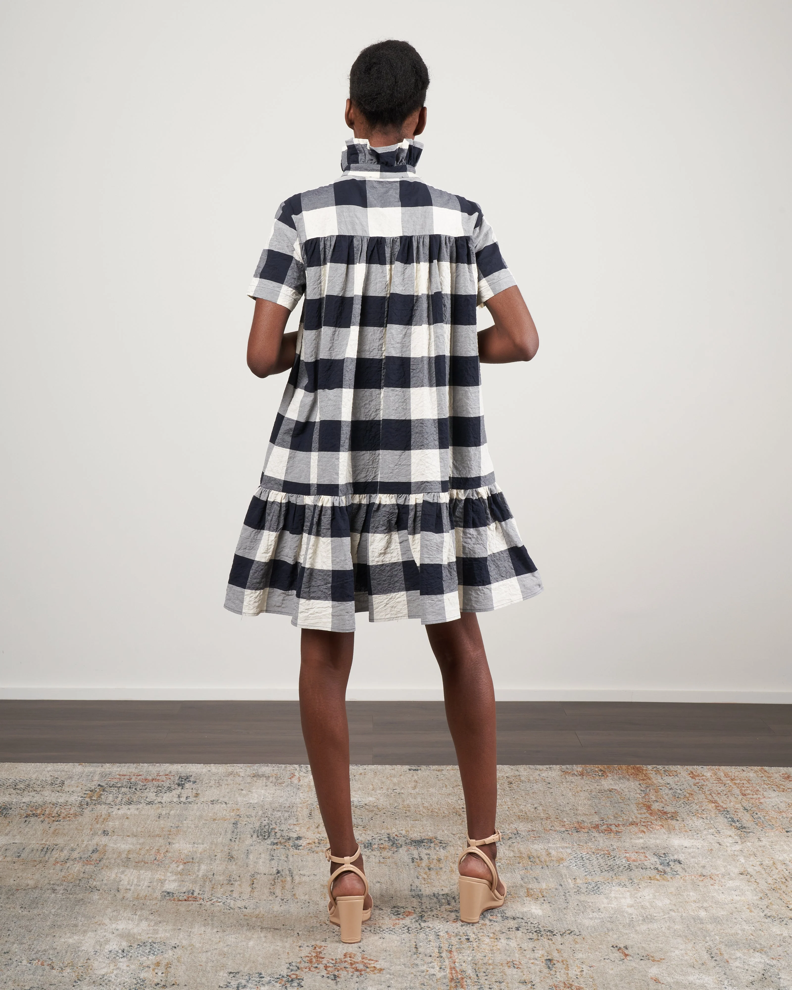 sunflower dress - white /navy - Image 3