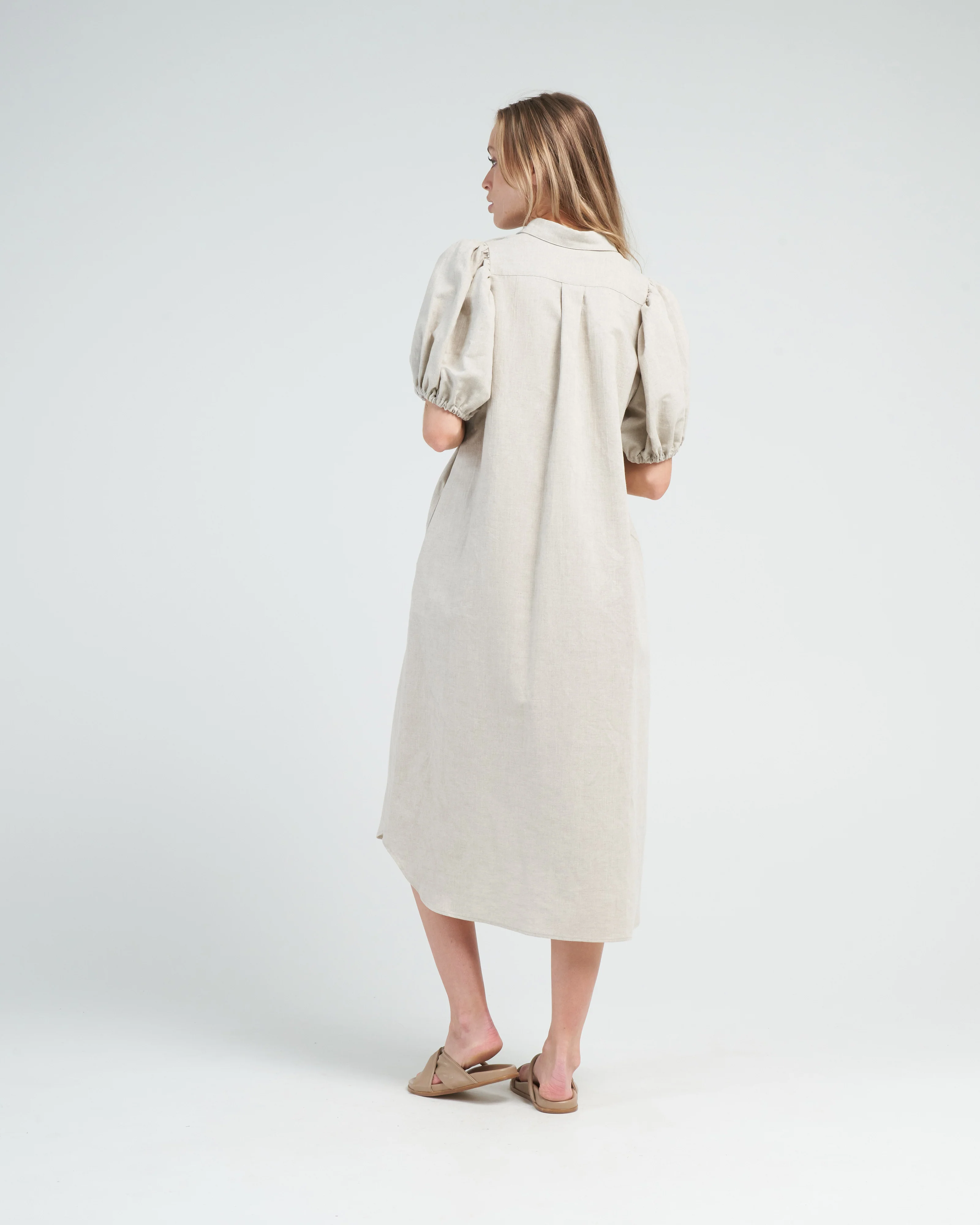 tulip dress - beige - Image 4