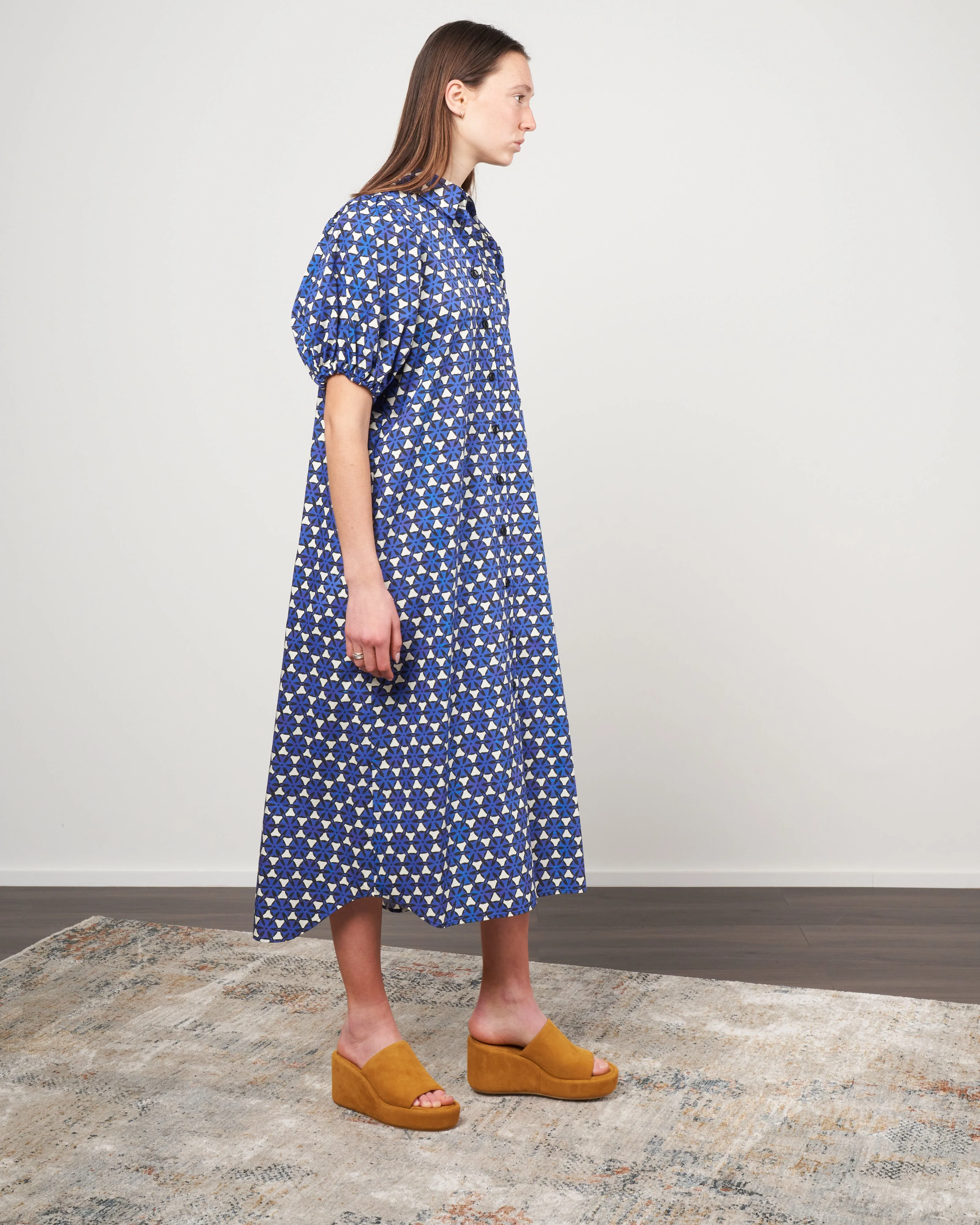 tulip dress - royal blue print - Image 2