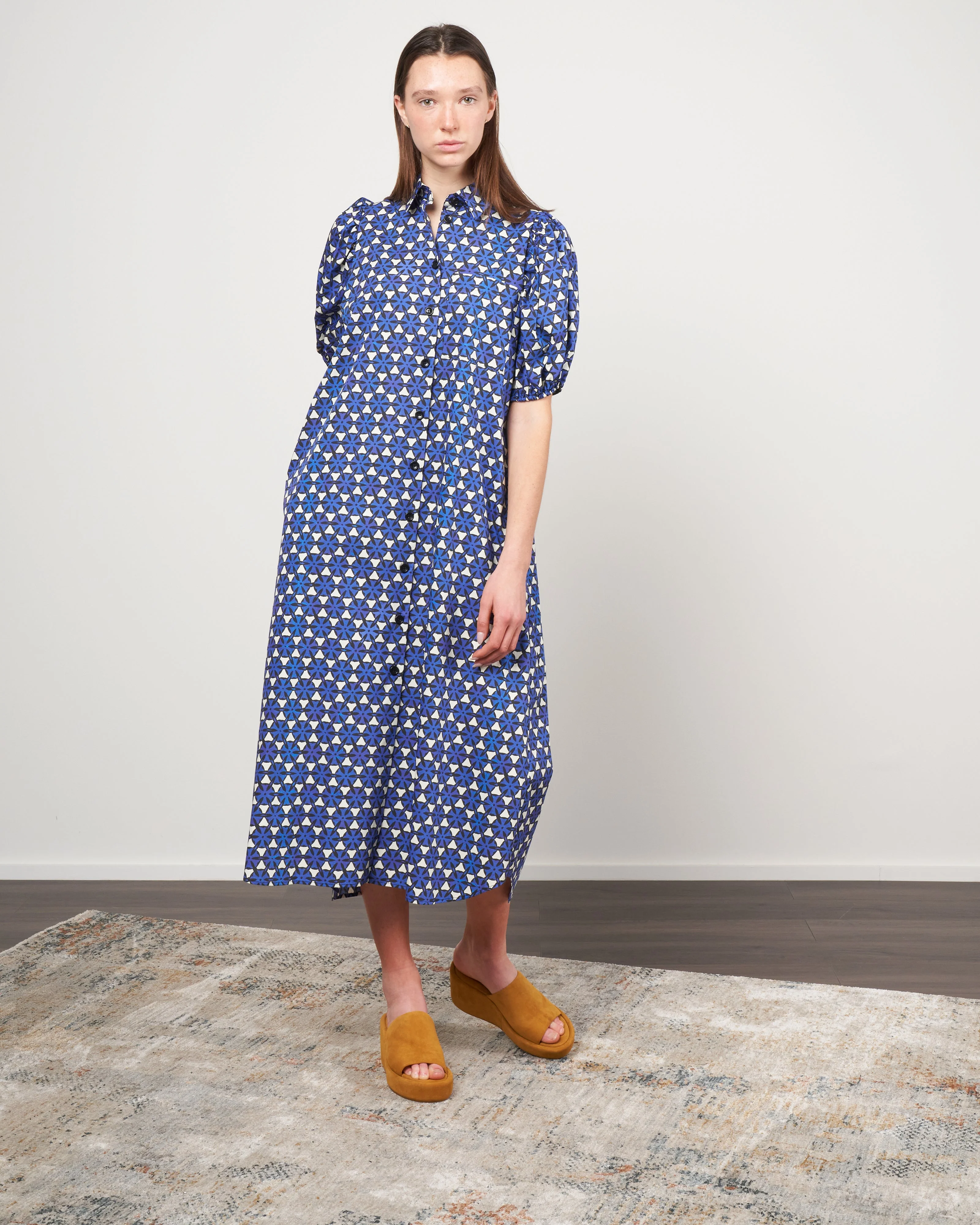 tulip dress - royal blue print - Image 3