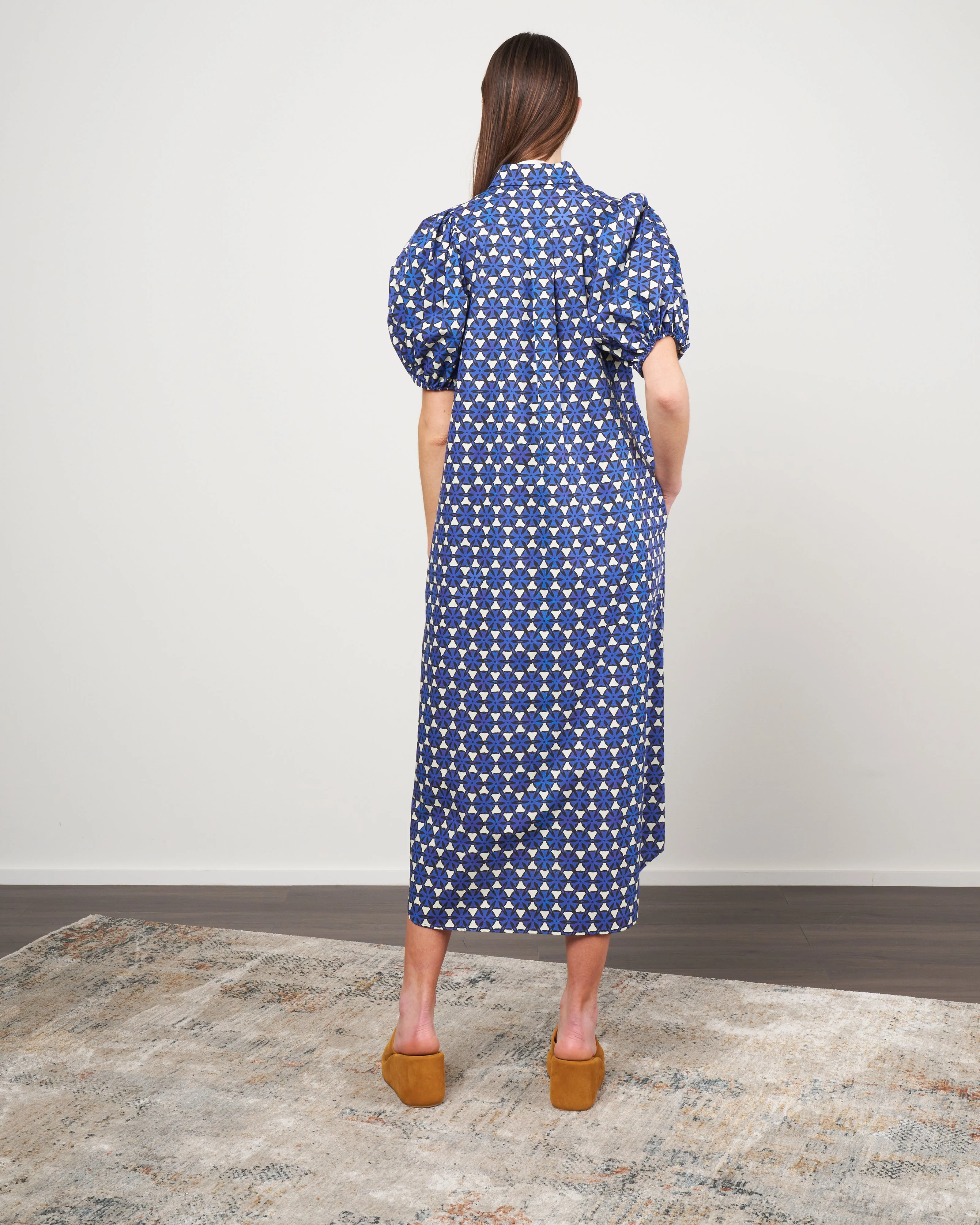 tulip dress - royal blue print - Image 4