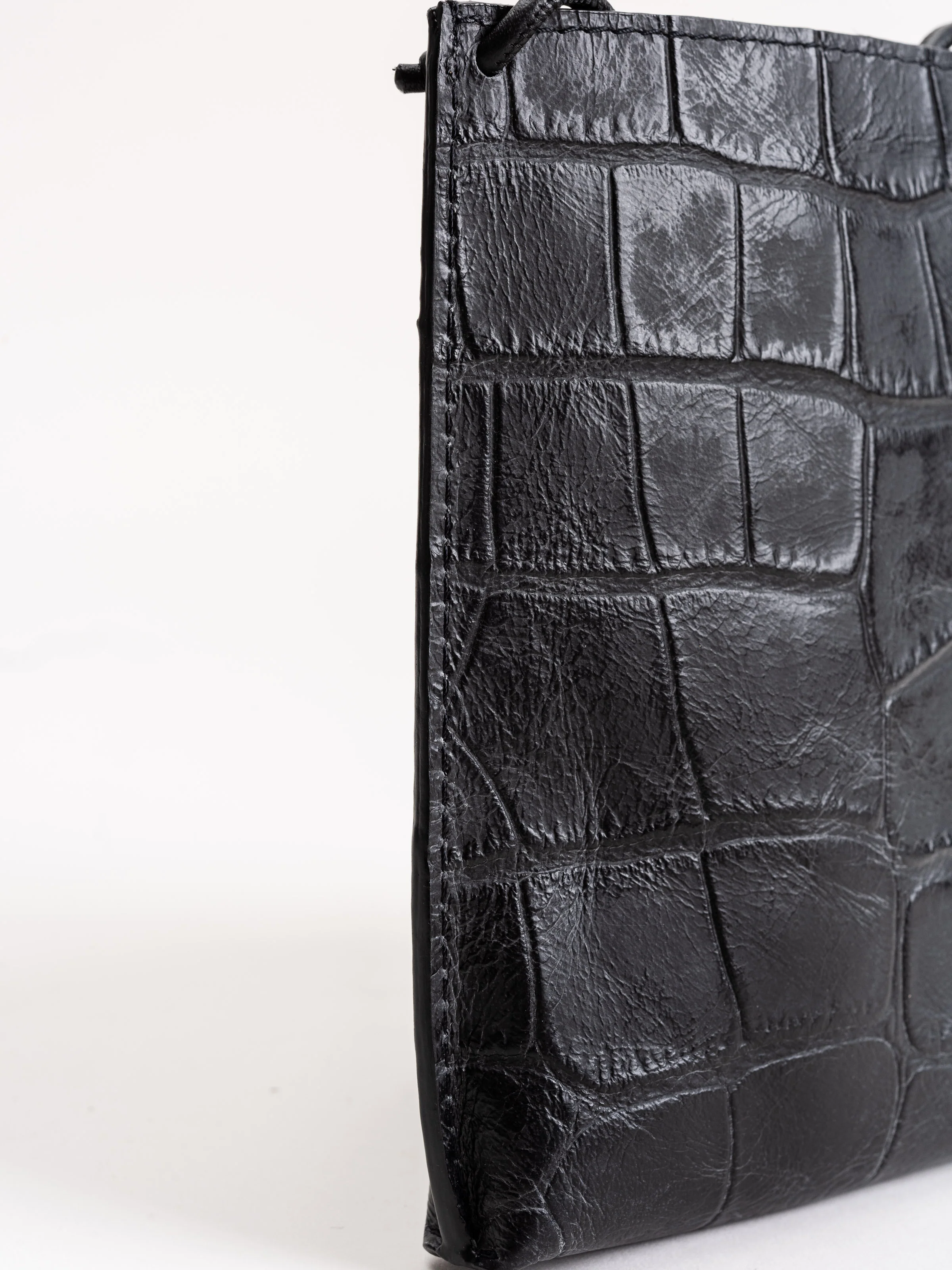 cell pouch - black embossed gator - Image 3