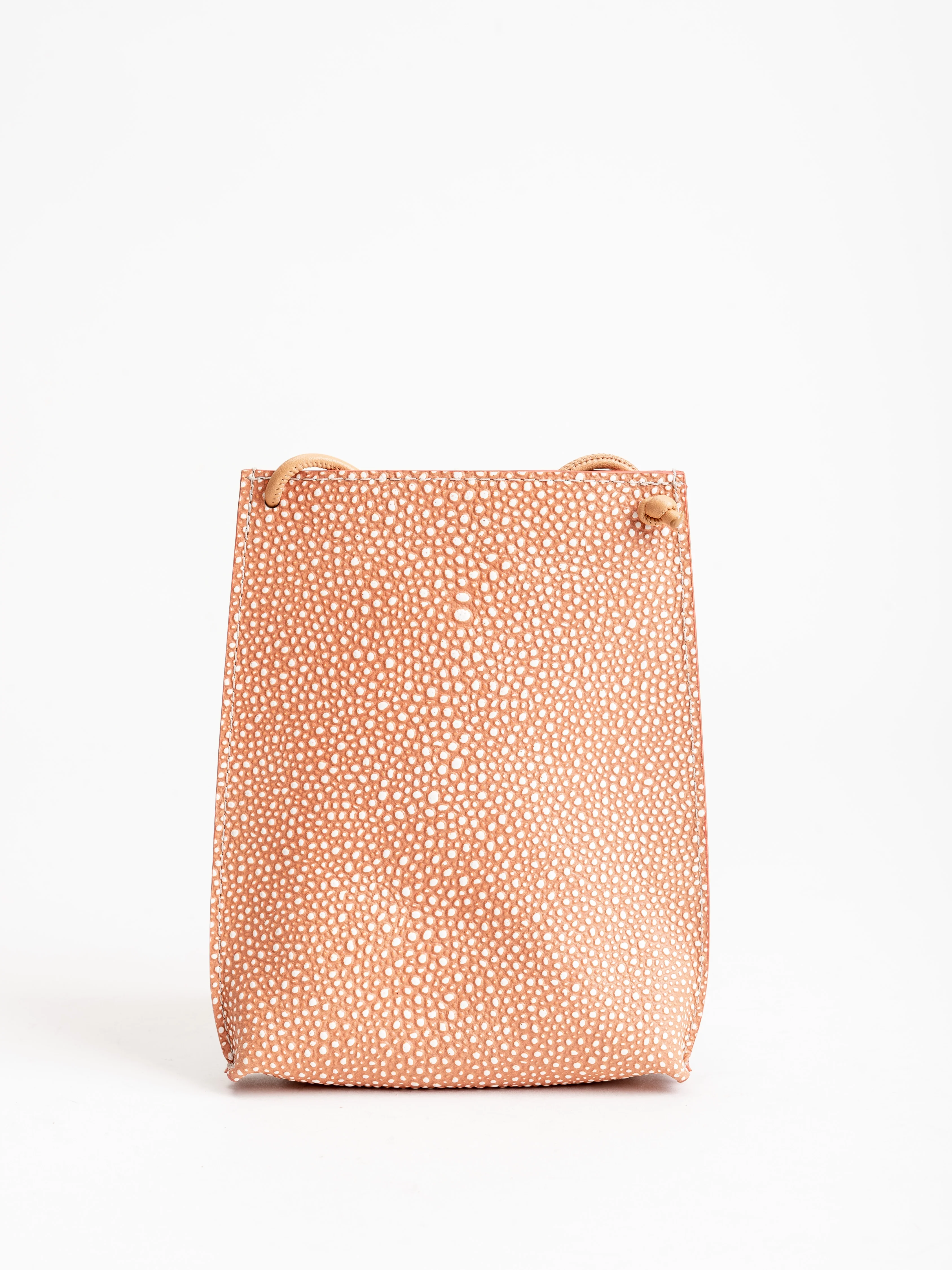 cell pouch - coral shagreen - Image 2