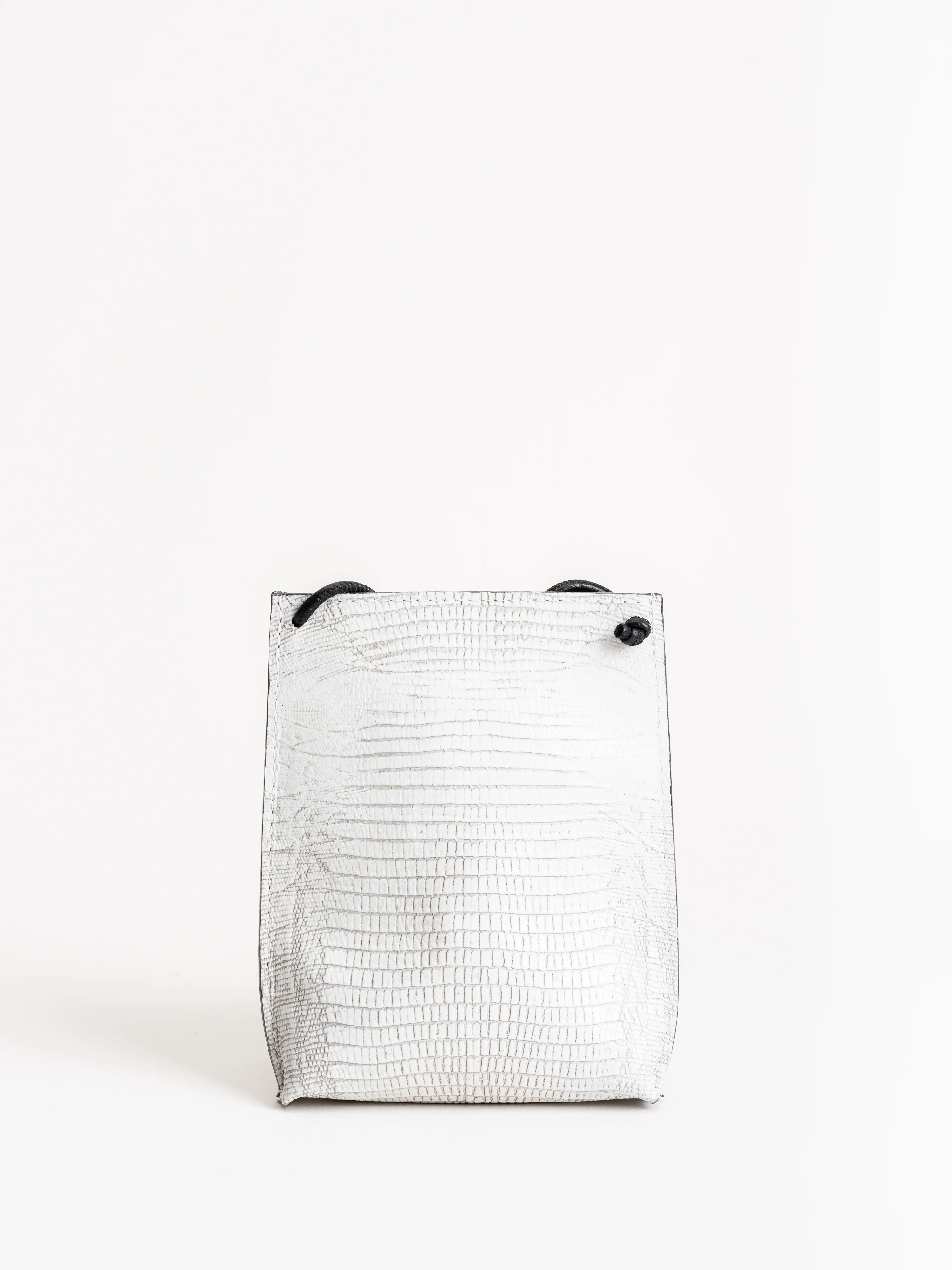 cell pouch - embossed white lizard - Image 3